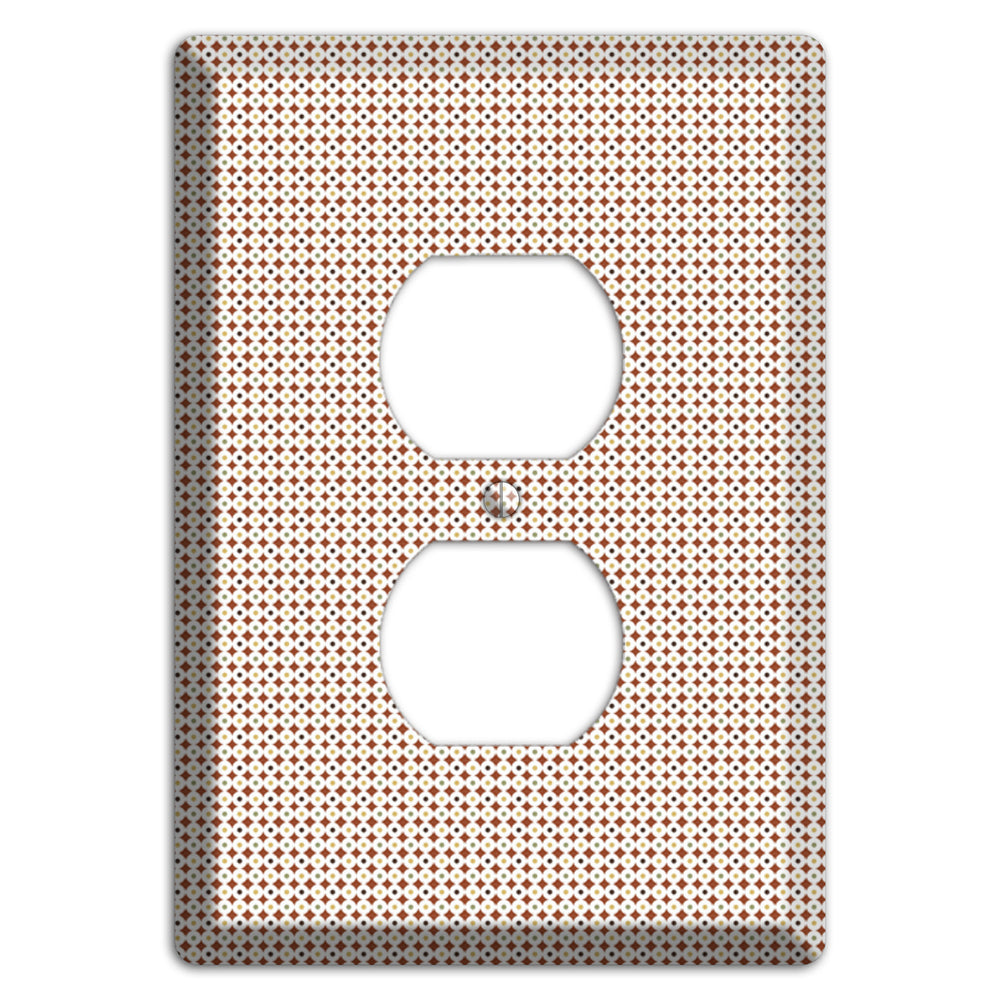 Beige Weave Duplex Outlet Wallplate