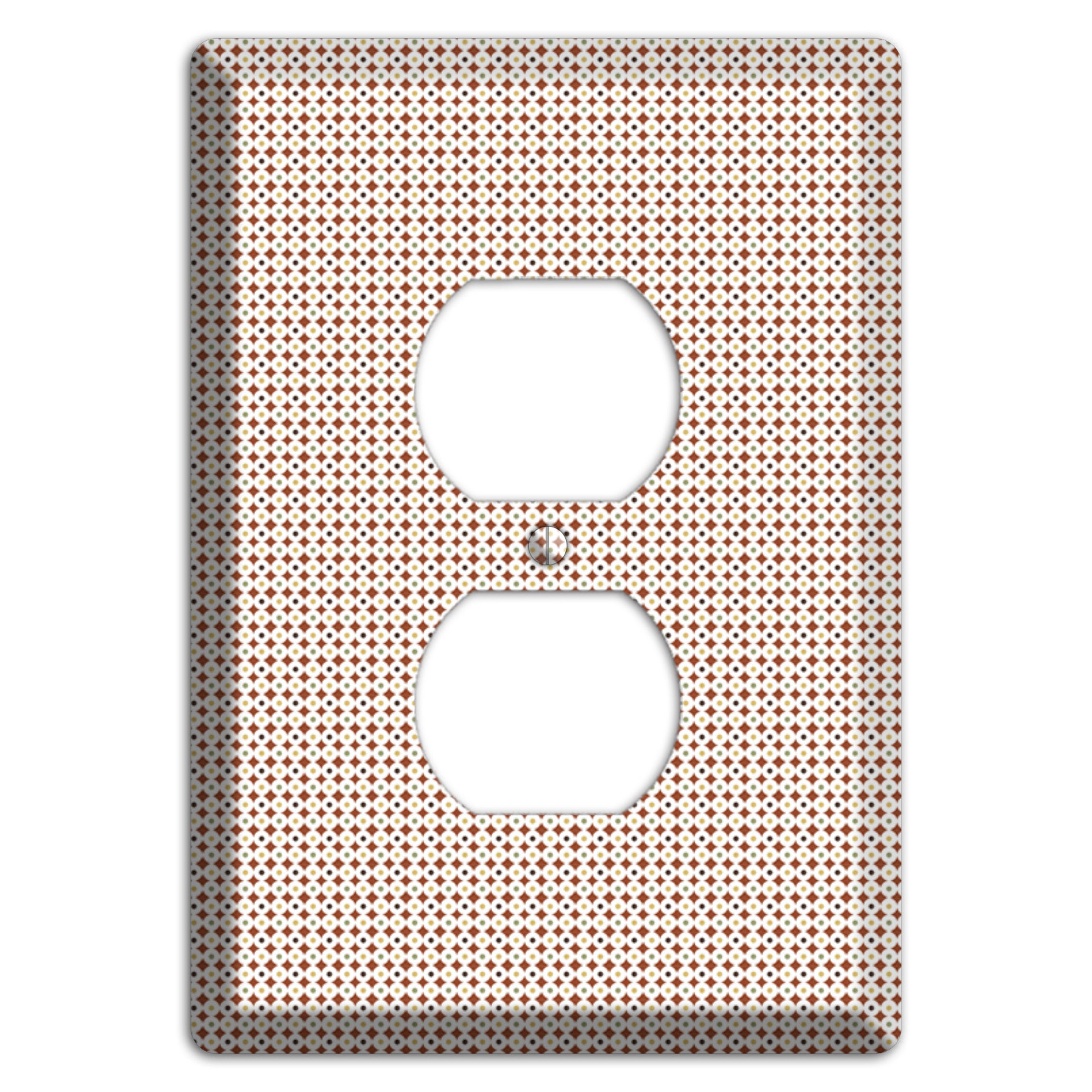 Beige Weave Duplex Outlet Wallplate