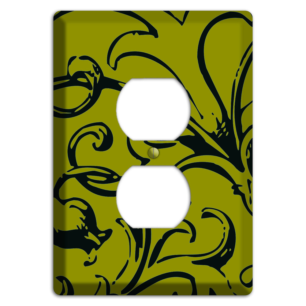 Victorian Olive Duplex Outlet Wallplate