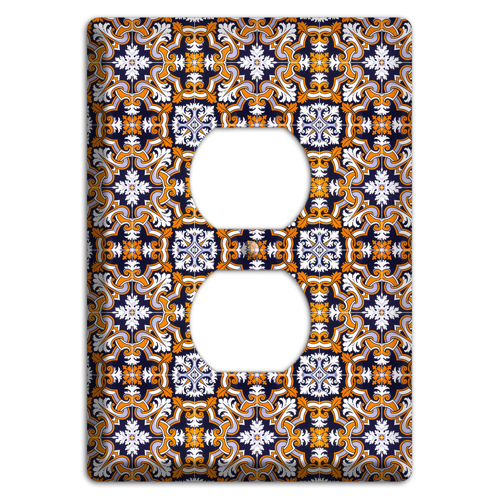 Tavira Tiles 6 Duplex Outlet Wallplate