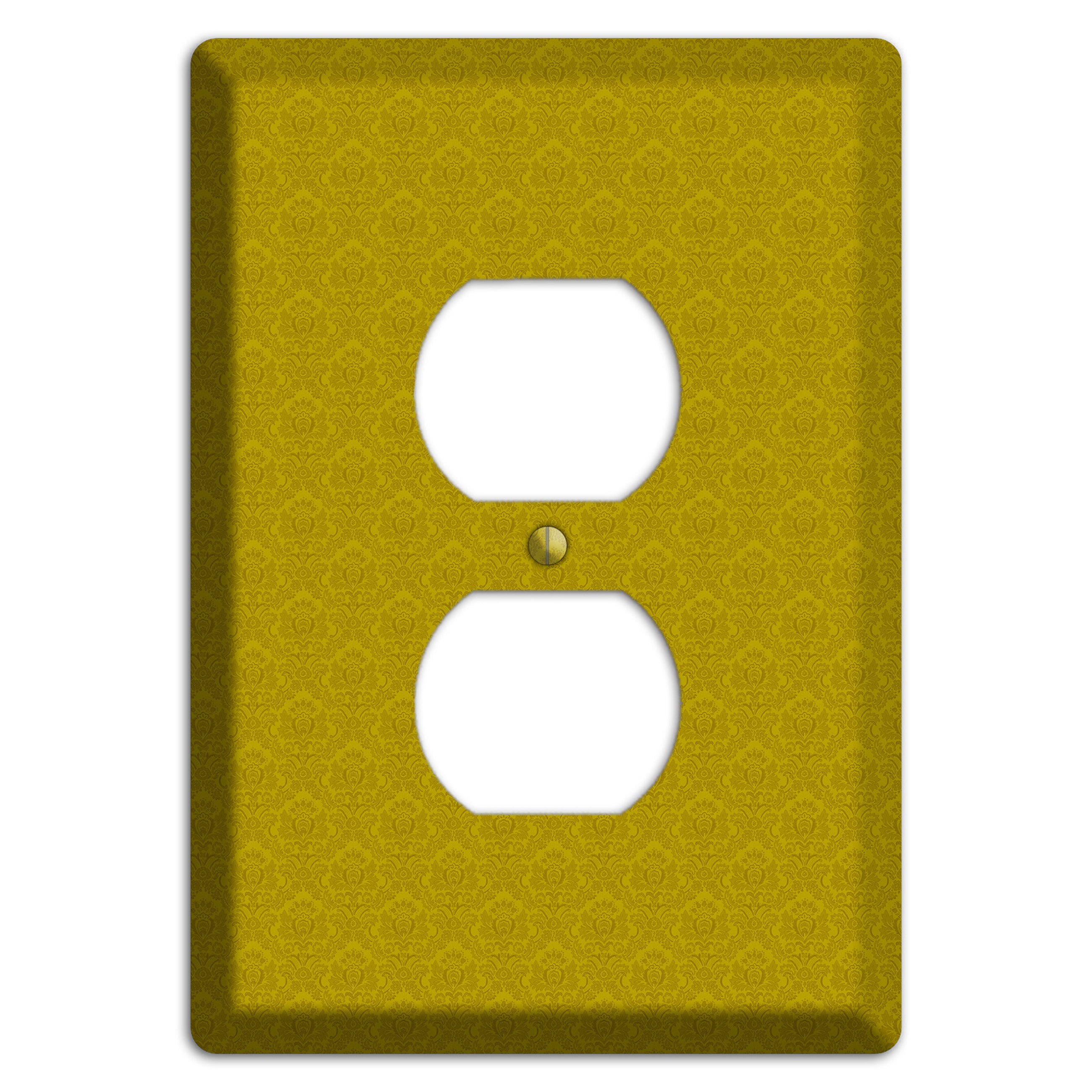 Mustard Cartouche Duplex Outlet Wallplate