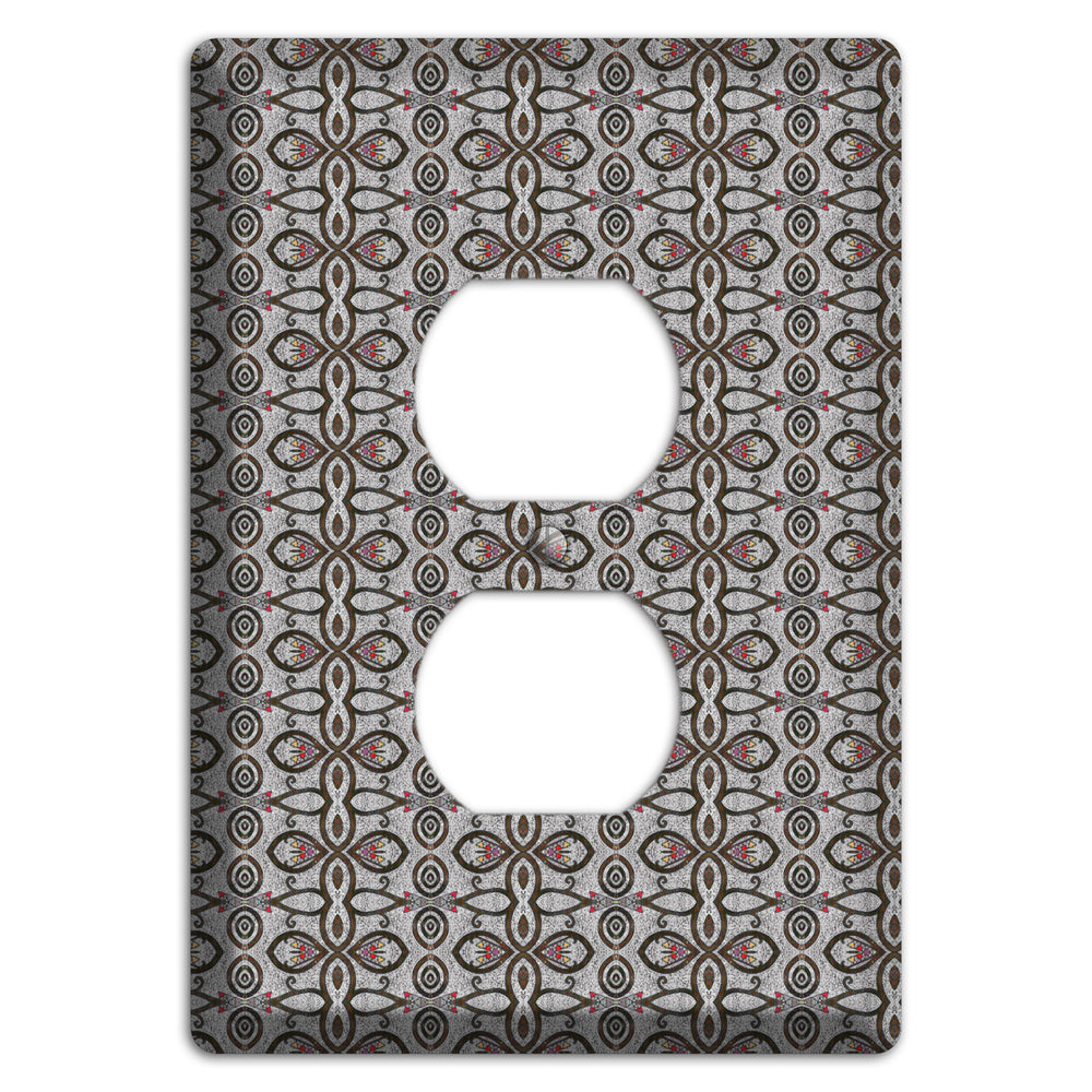 Grey Tapestry Duplex Outlet Wallplate