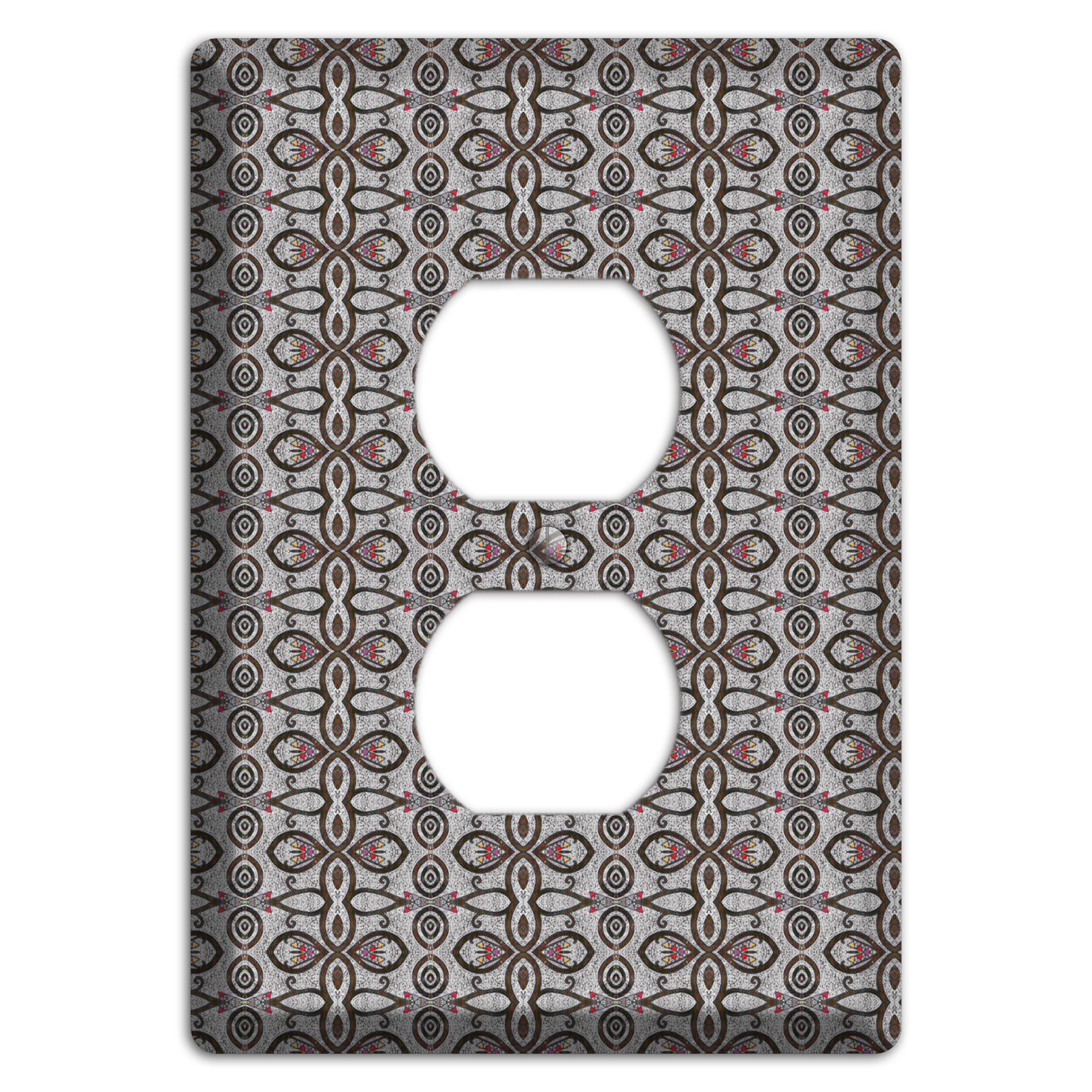 Grey Tapestry Duplex Outlet Wallplate