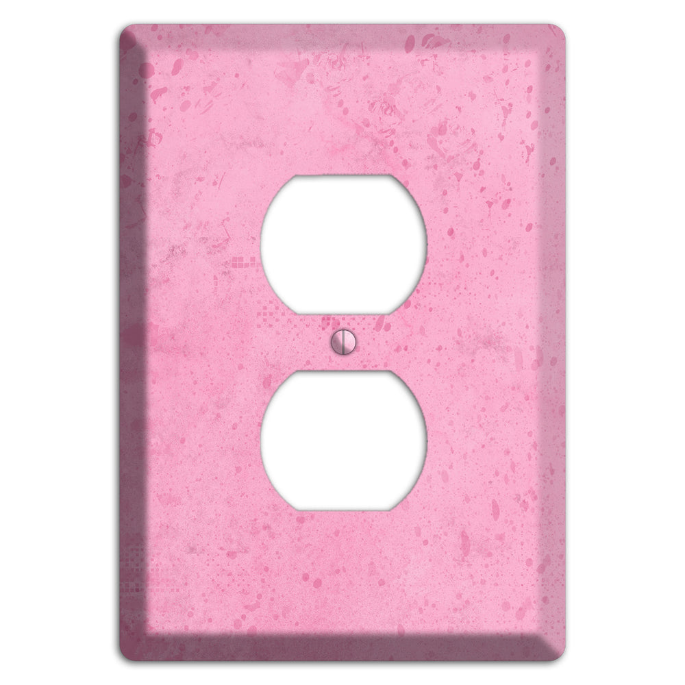 Illusion Pink Texture Duplex Outlet Wallplate
