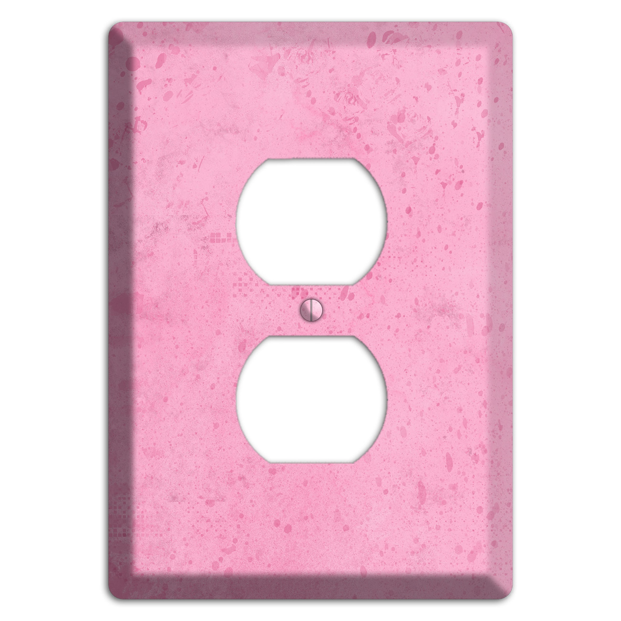 Illusion Pink Texture Duplex Outlet Wallplate