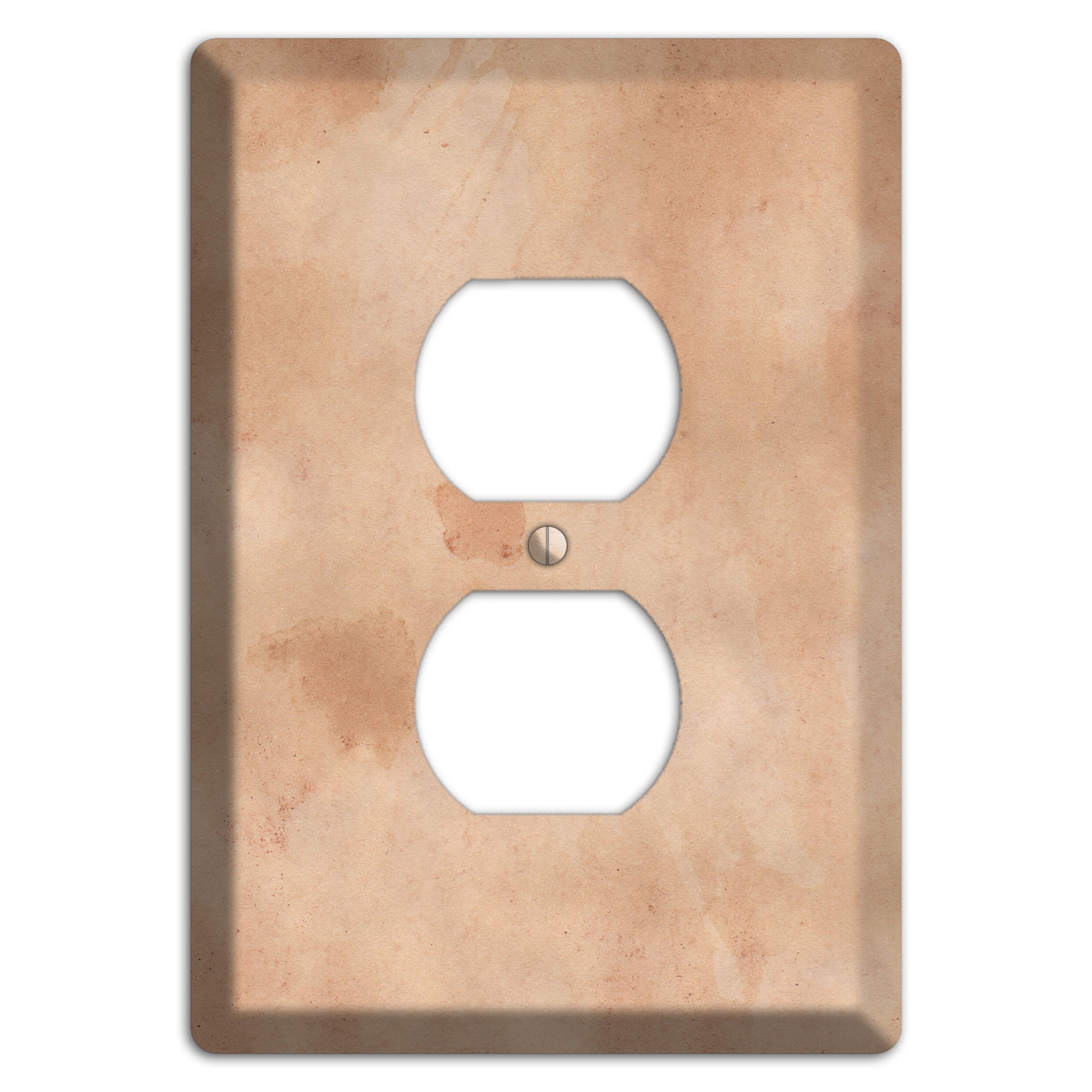 Aged Paper 4 Duplex Outlet Wallplate