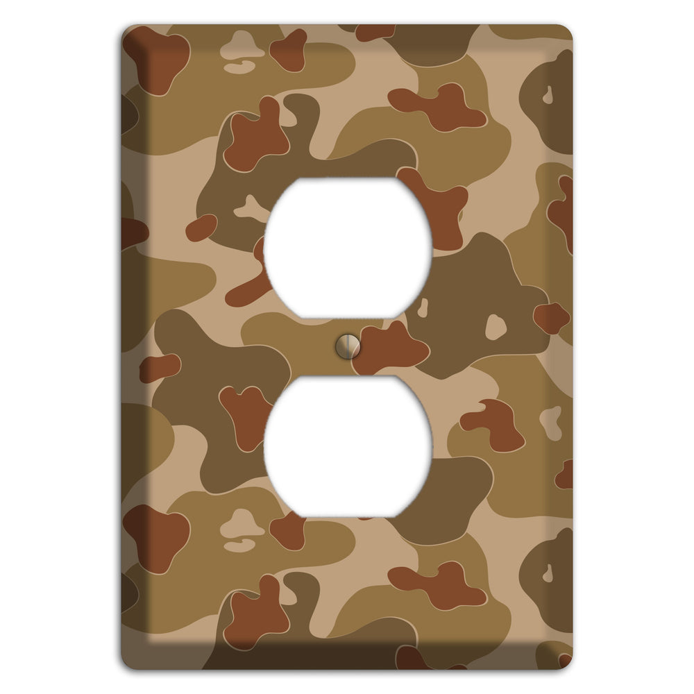 Earth Brown Camo Duplex Outlet Wallplate