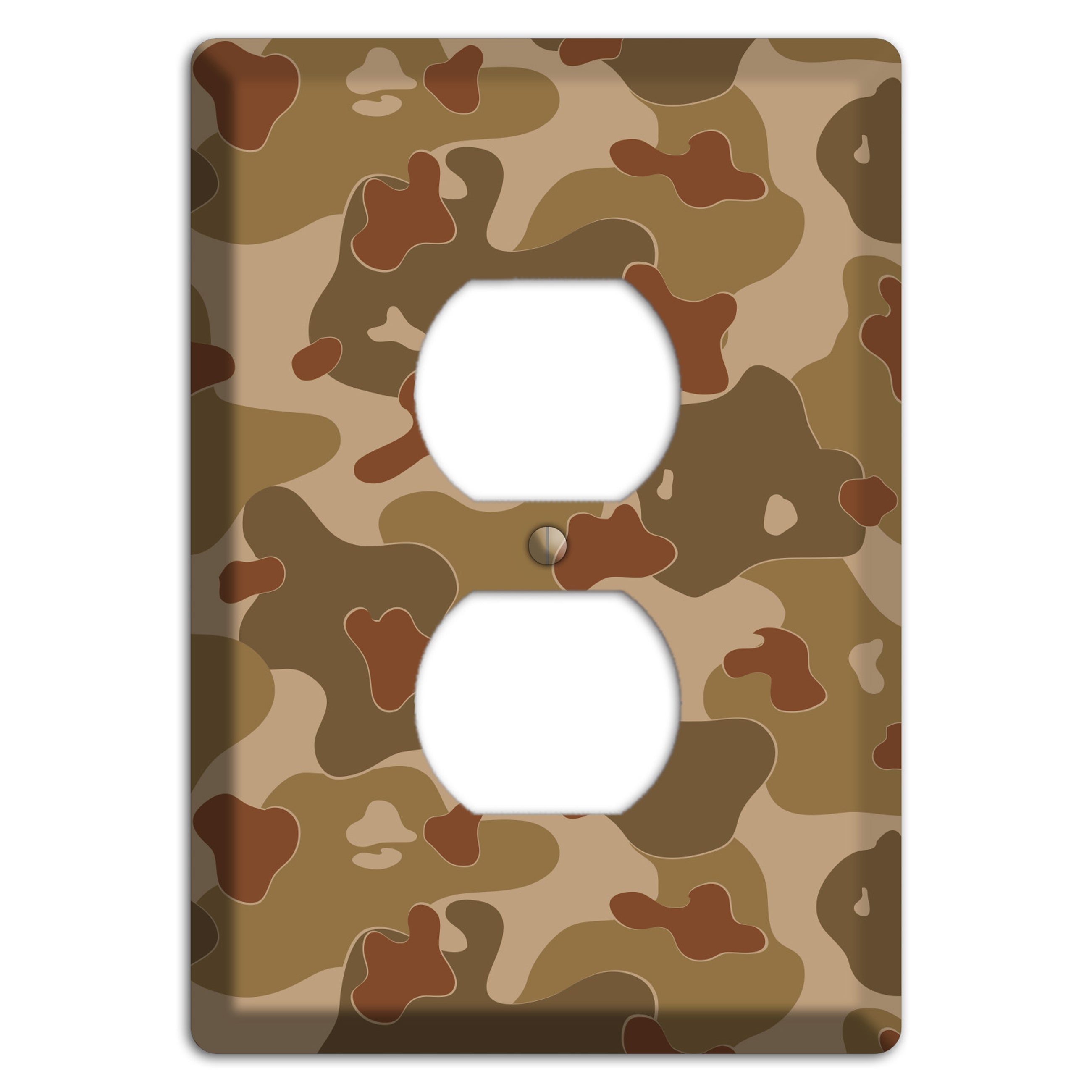 Earth Brown Camo Duplex Outlet Wallplate