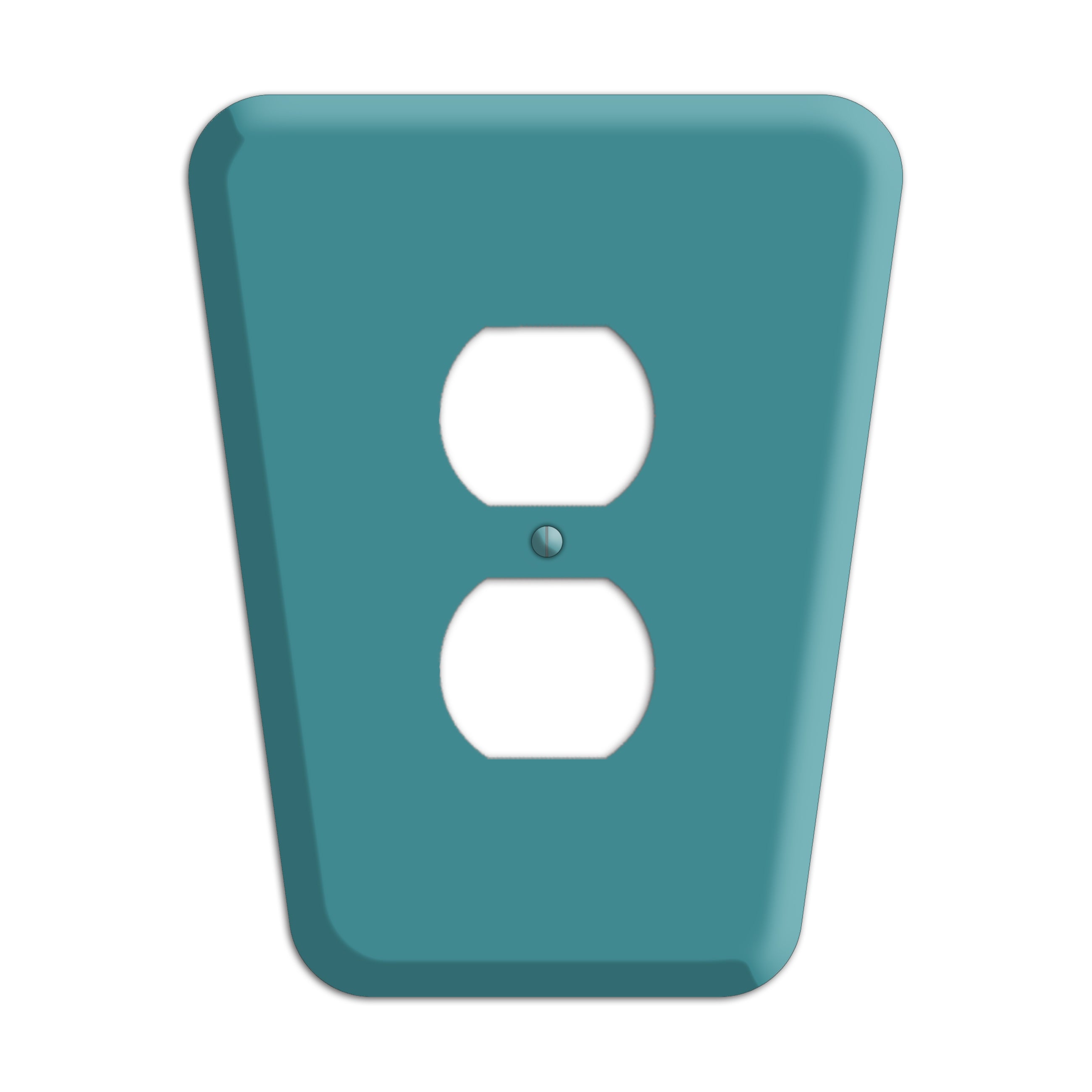Turqouise Mid-Century Duplex Outlet Wallplate