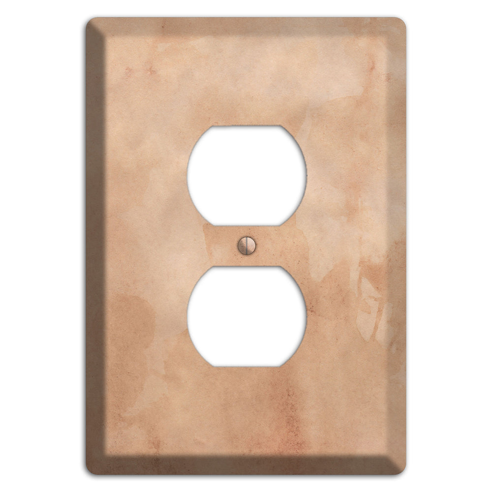 Aged Paper 1 Duplex Outlet Wallplate