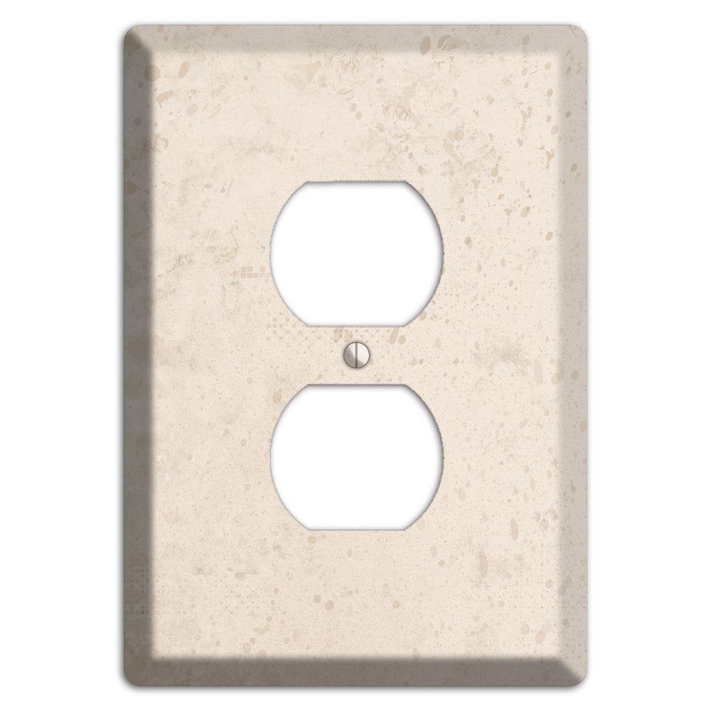 Bone Neutral Texture Duplex Outlet Wallplate
