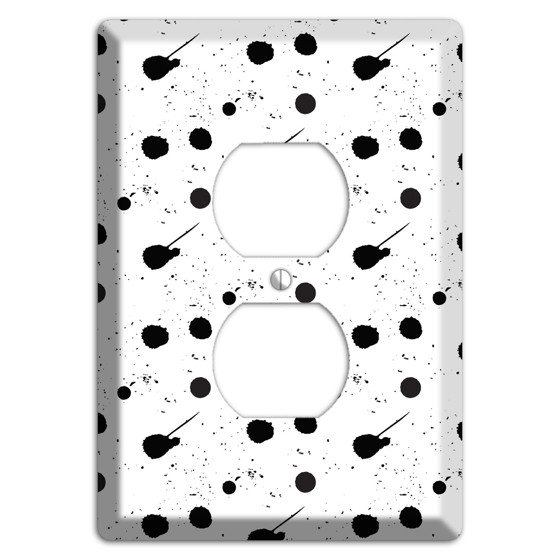 Ink Drops 6 Duplex Outlet Wallplate