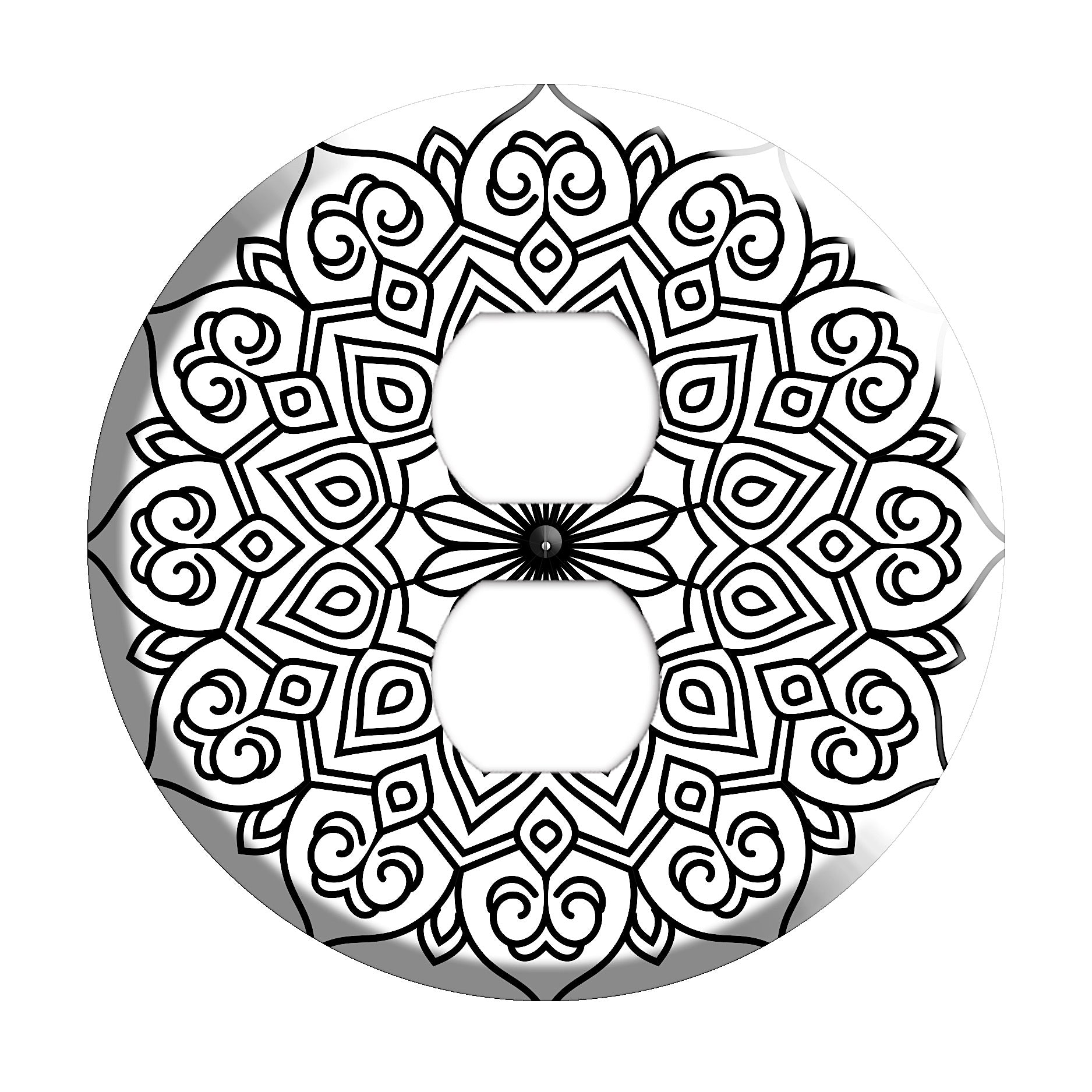 Paisley Mandala Duplex Outlet Wallplate