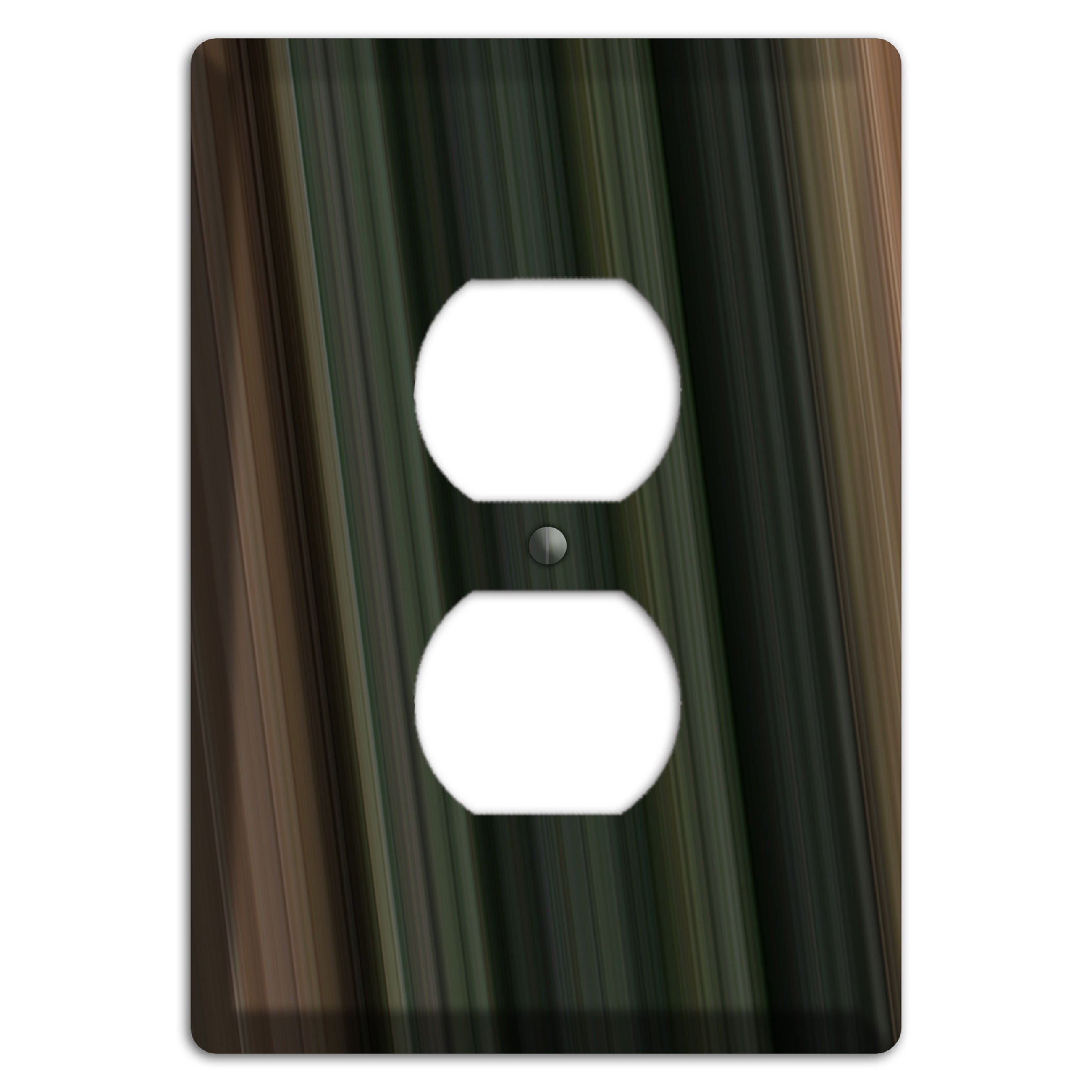 Multi Brown and Grey Ray of Light Duplex Outlet Wallplate