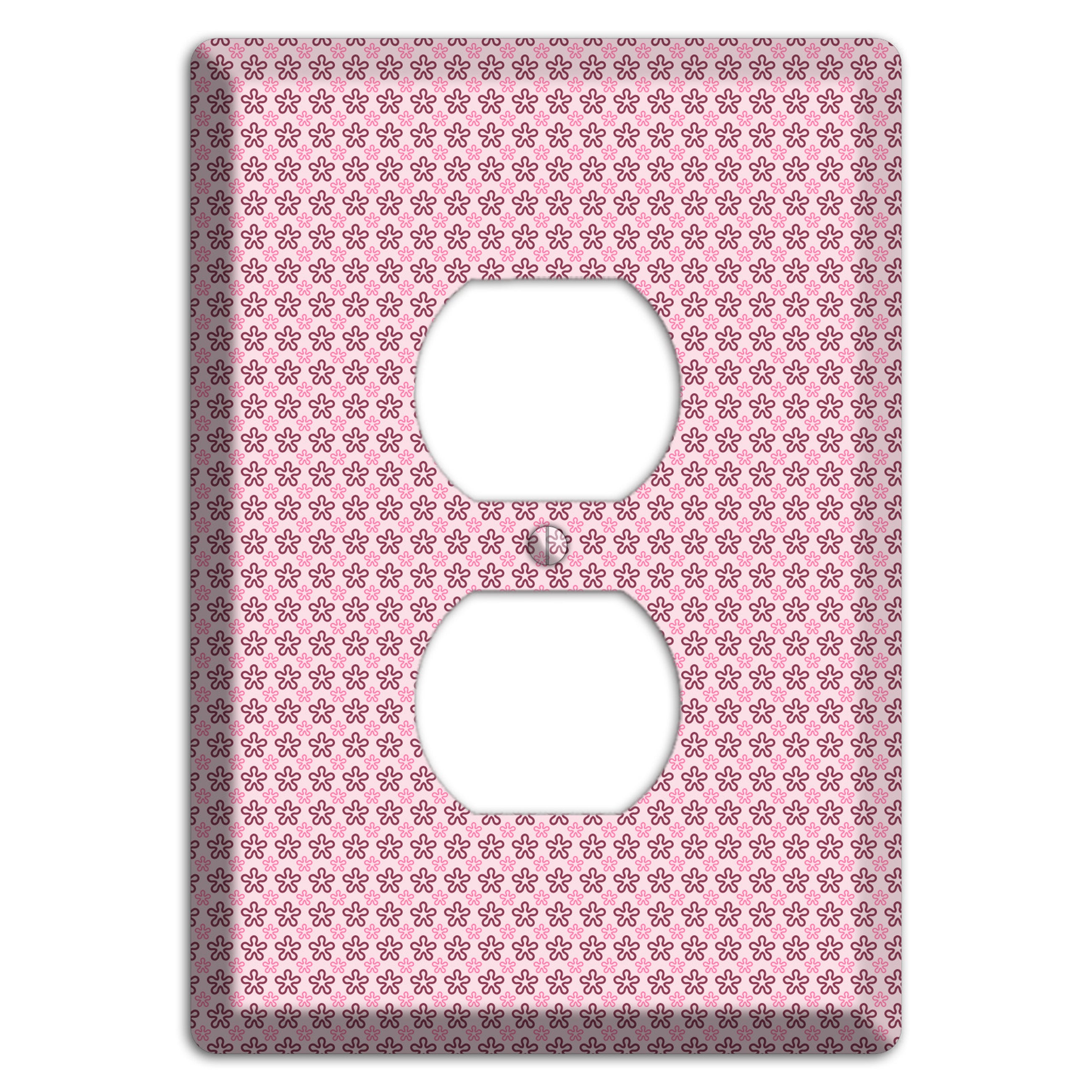 Pink Tiny Floral Duplex Outlet Wallplate
