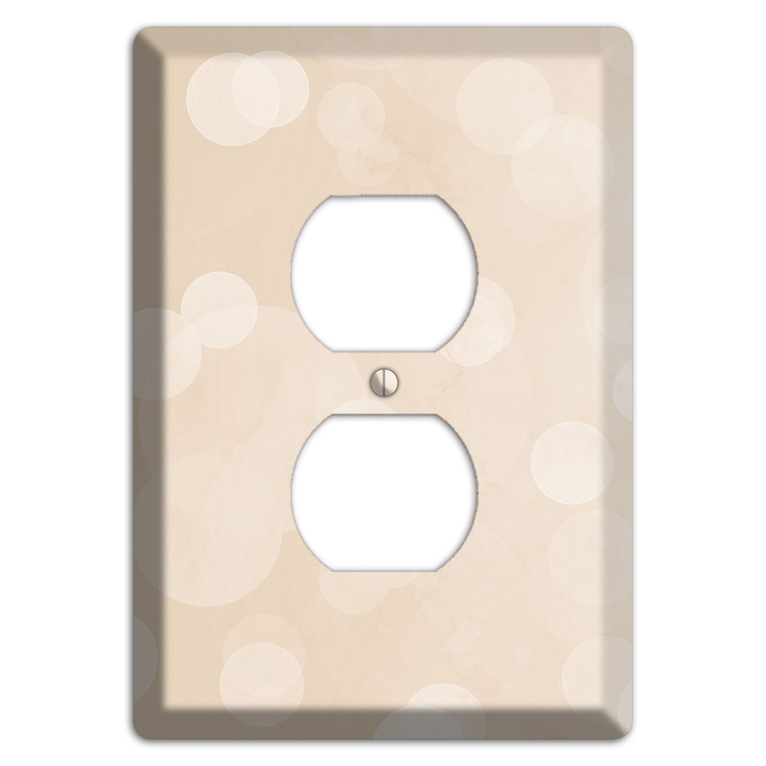 Parchment Neutral Texture Duplex Outlet Wallplate