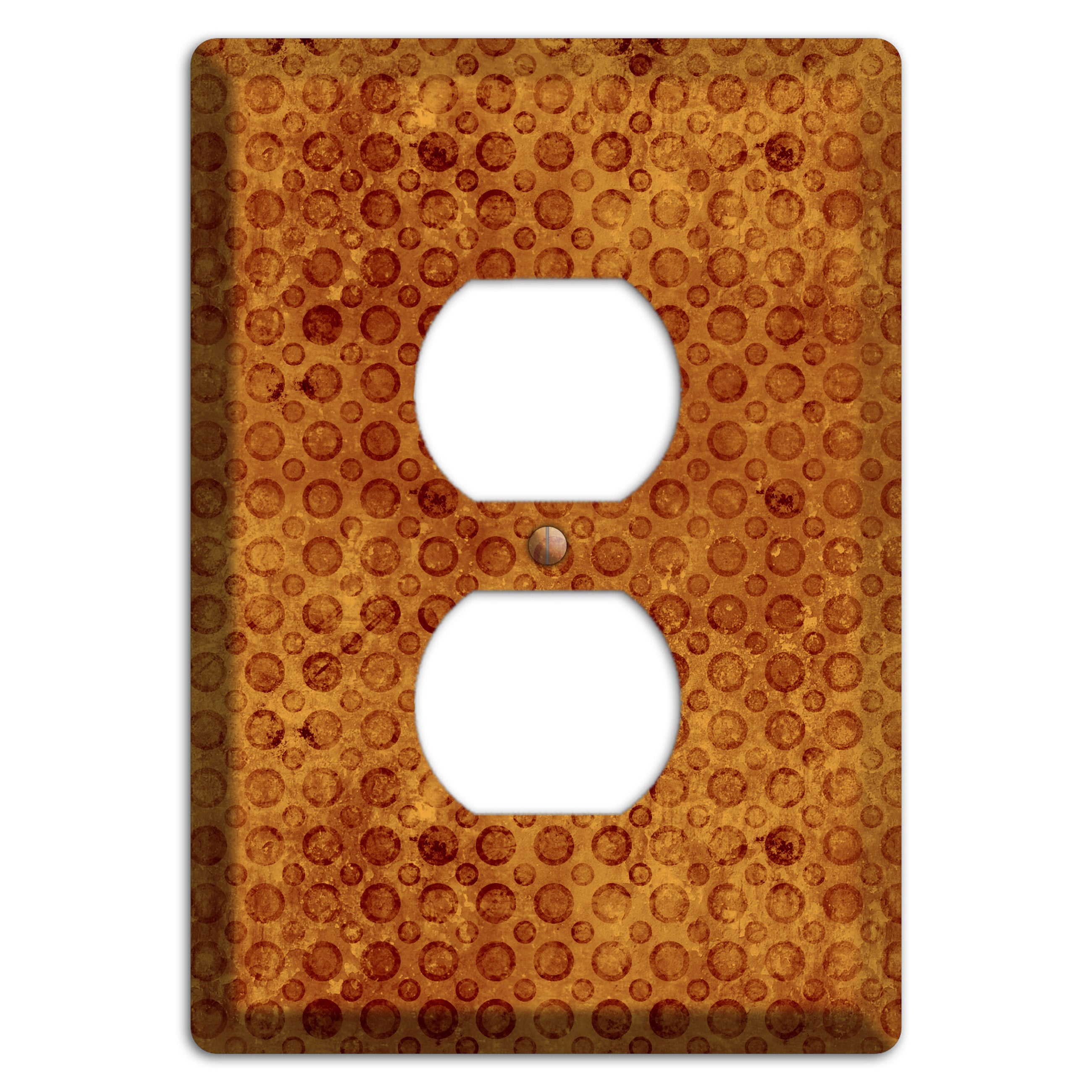Maroon Circles Duplex Outlet Wallplate