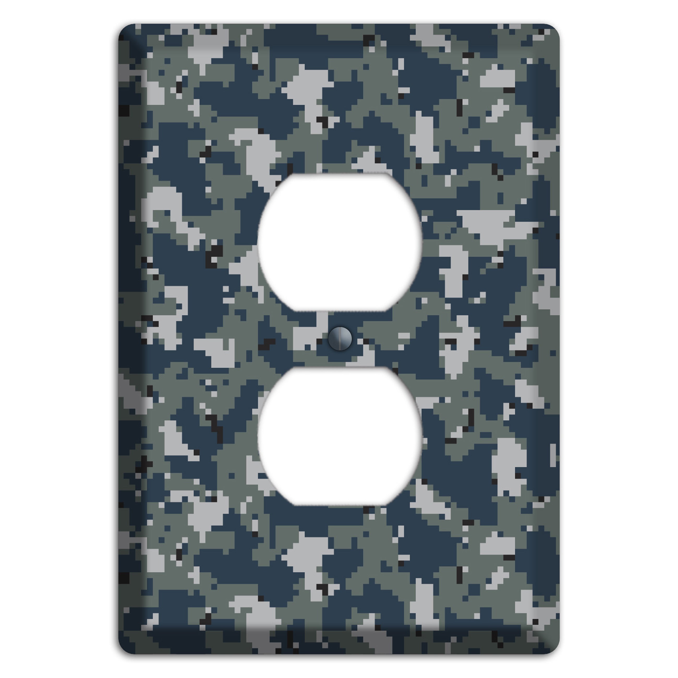 Navy 2007 Camo Duplex Outlet Wallplate