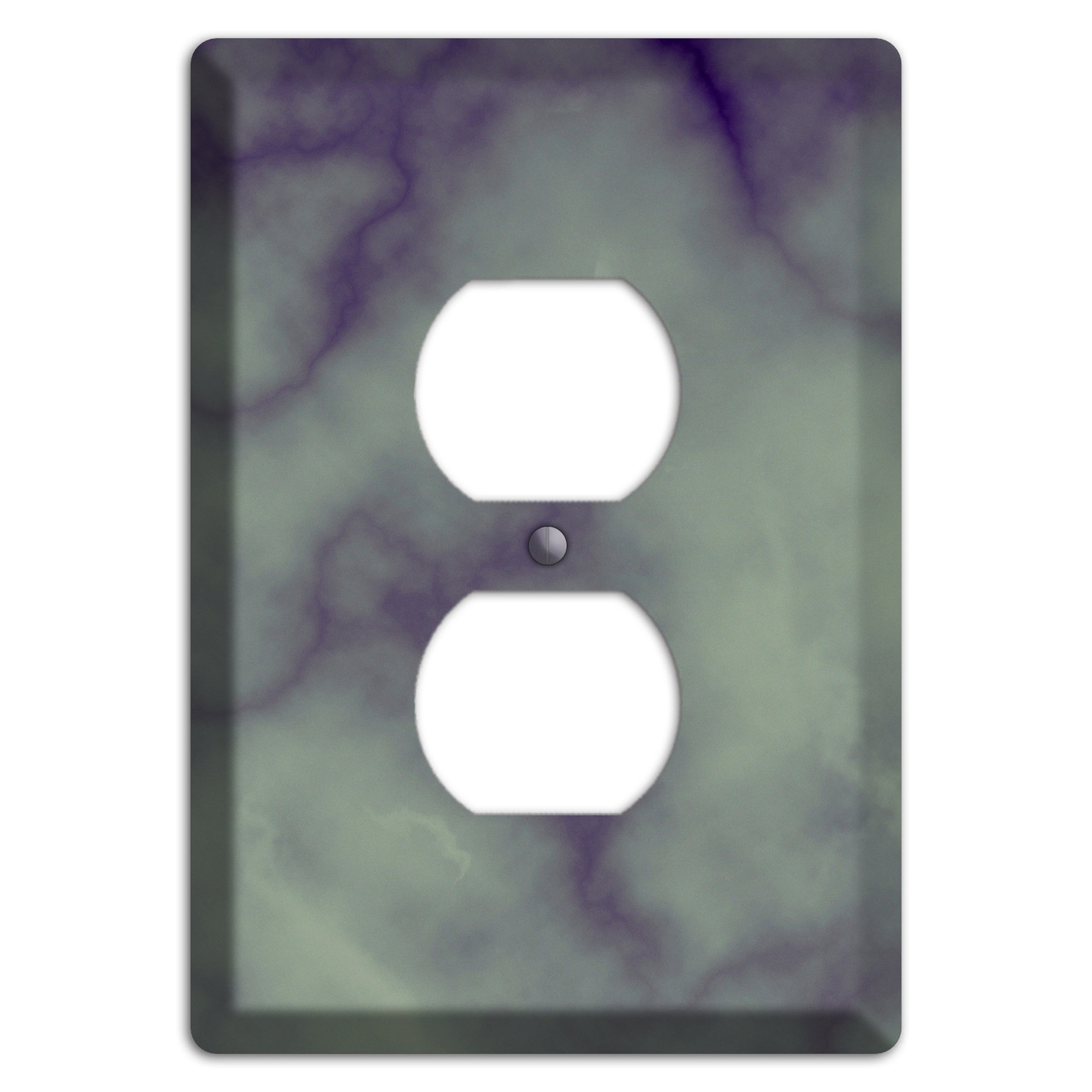 Mid Gray Marble Duplex Outlet Wallplate