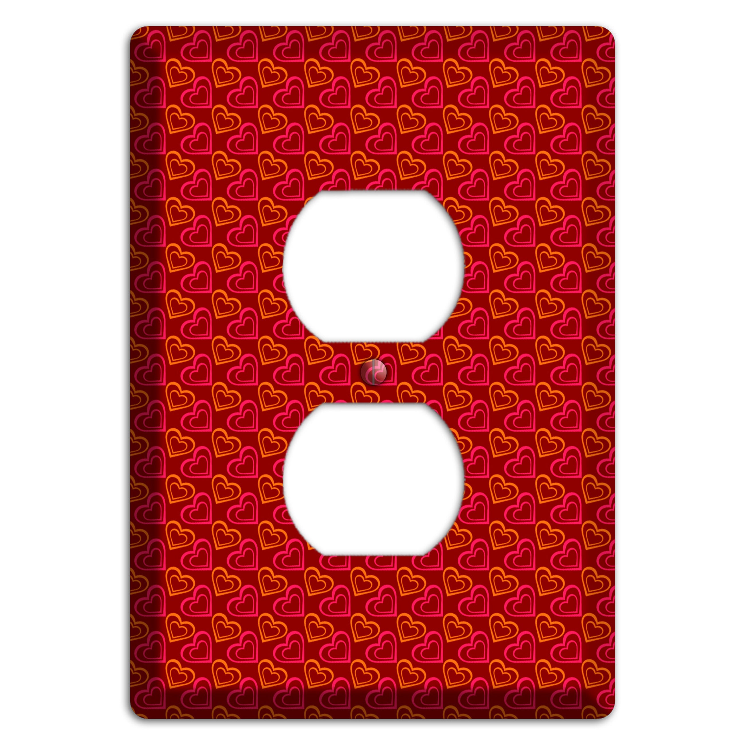 Red and Orange Hearts Duplex Outlet Wallplate