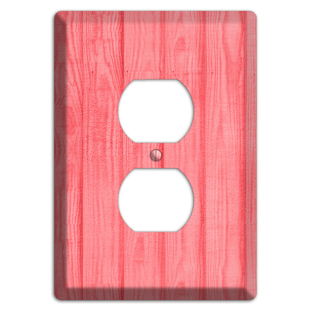 Geraldine Soft Coral Duplex Outlet Wallplate
