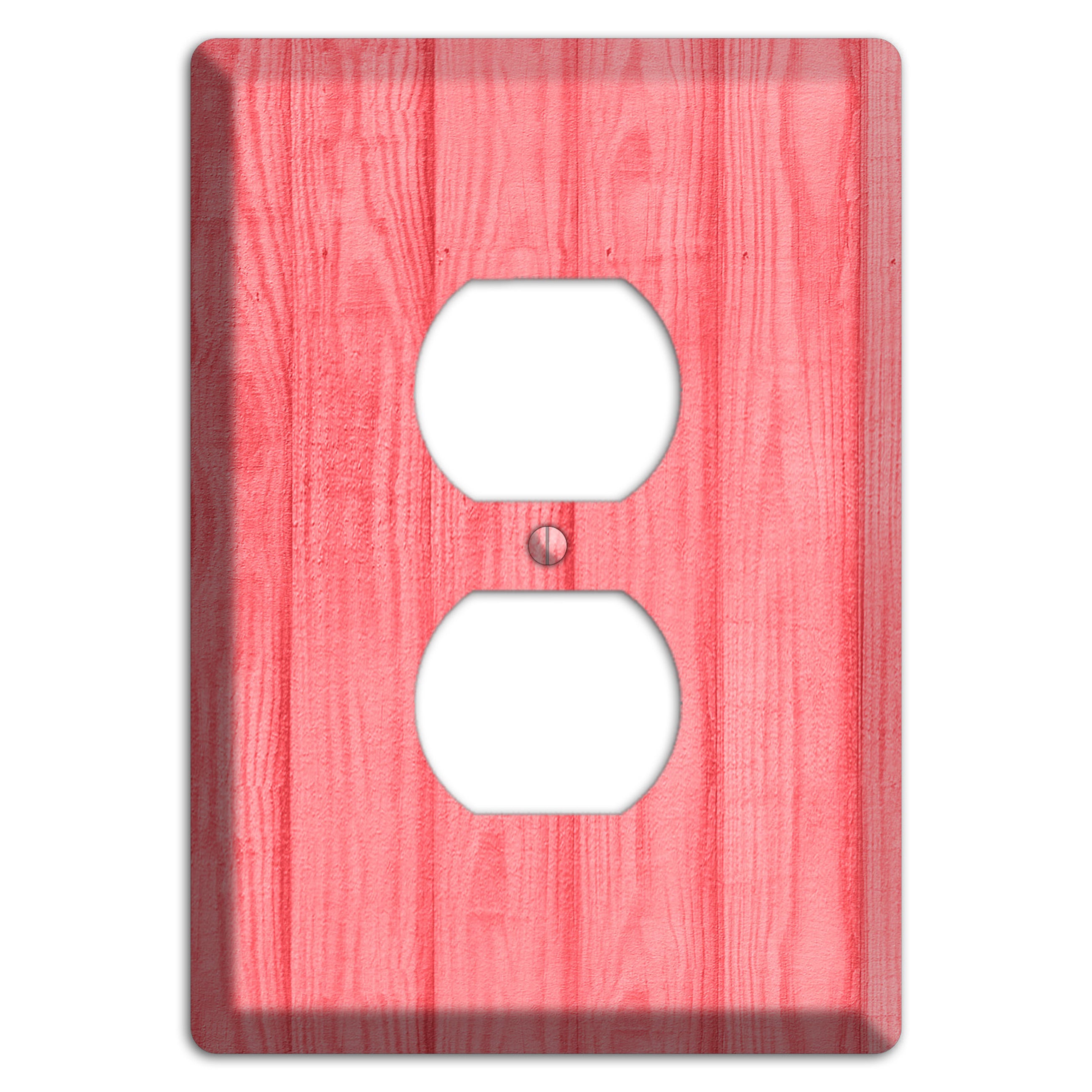 Geraldine Soft Coral Duplex Outlet Wallplate