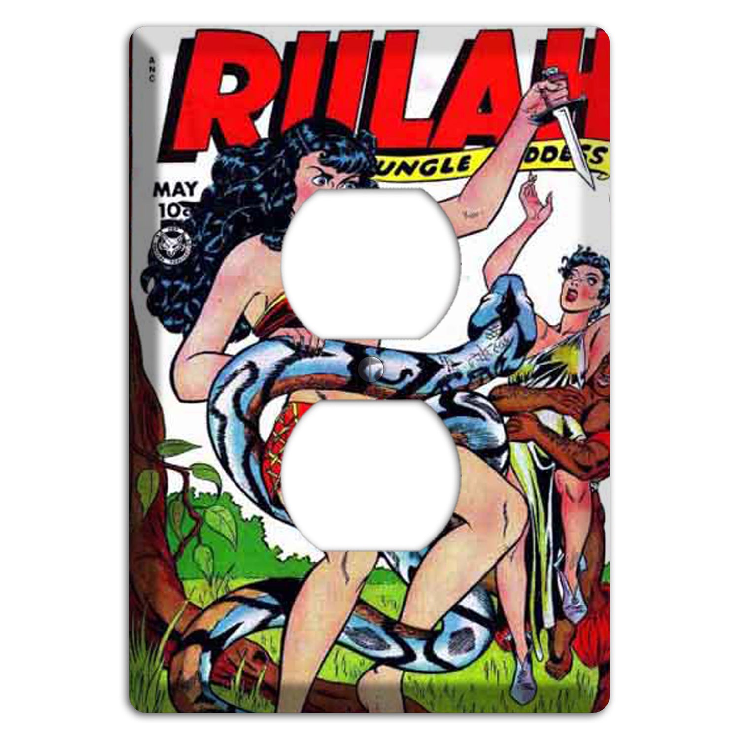 Rulah Vintage Comics Duplex Outlet Wallplate