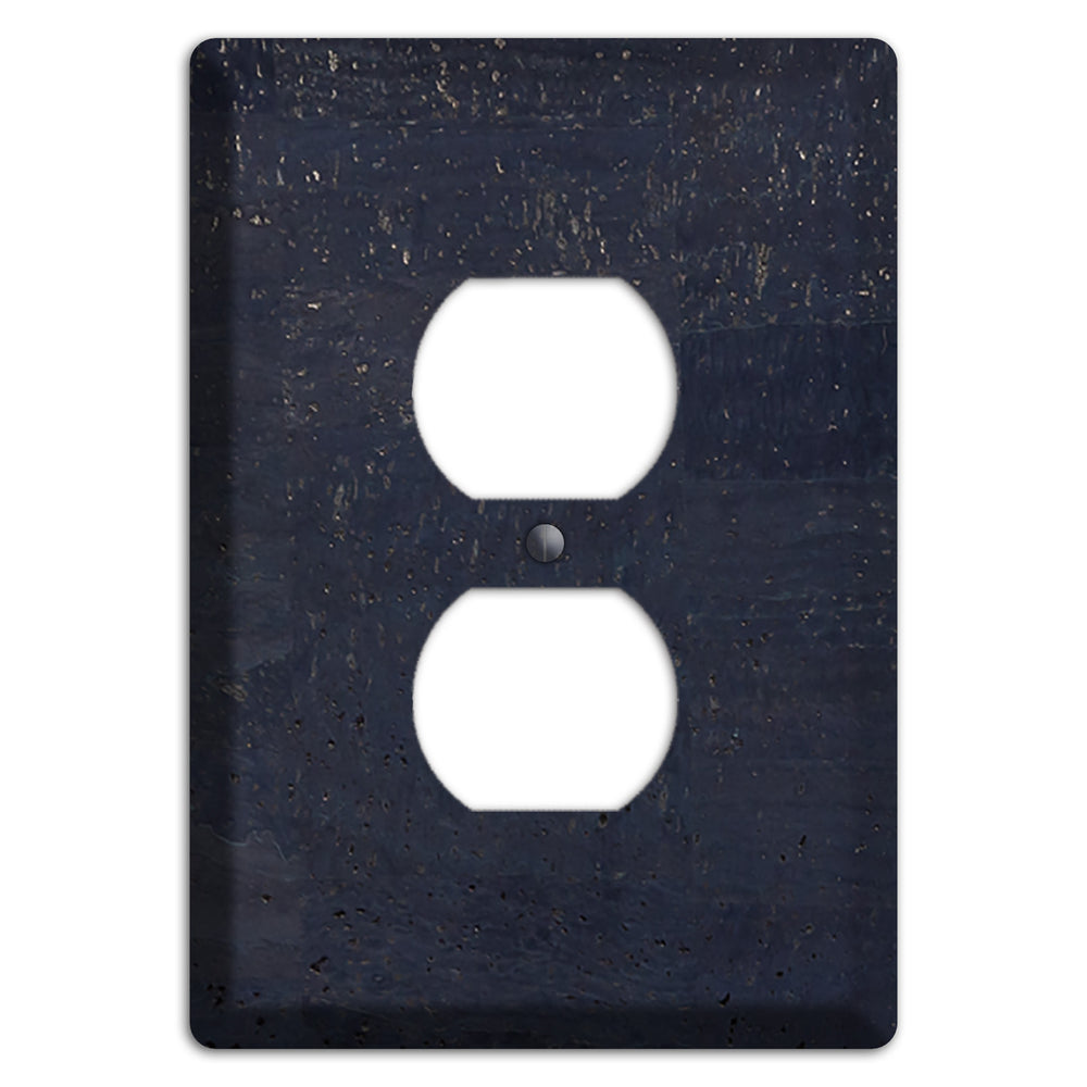 Navy Cork Duplex Outlet Wallplate