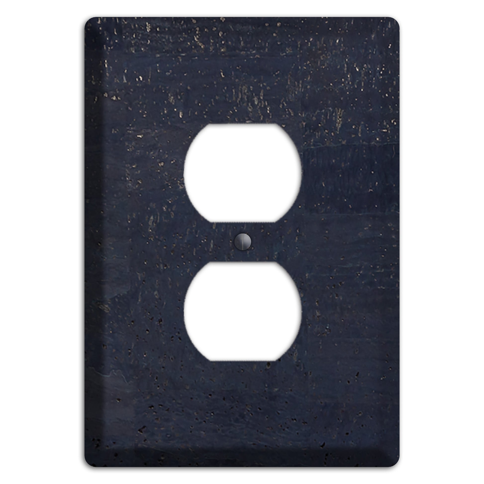 Navy Cork Duplex Outlet Wallplate