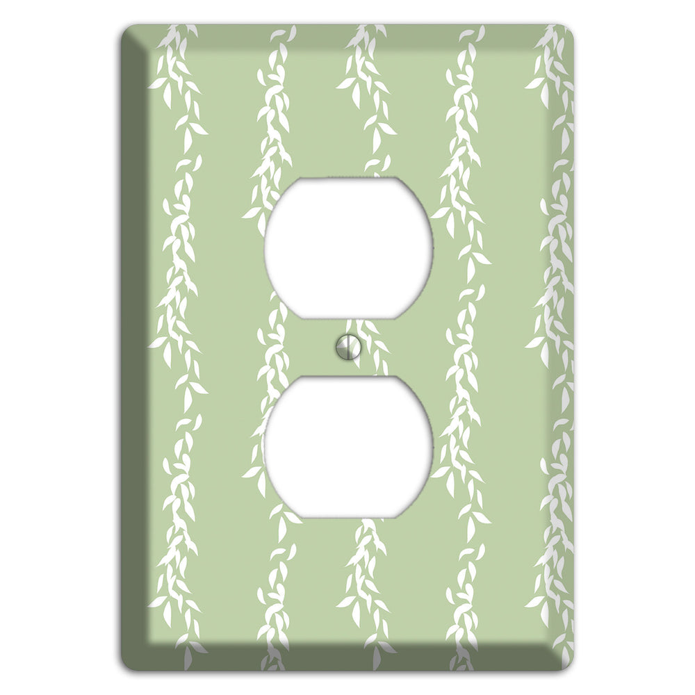 Leaves Style Z Duplex Outlet Wallplate