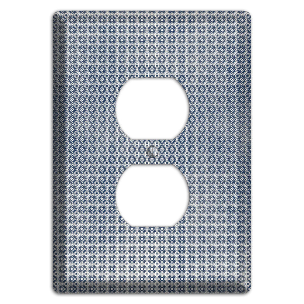 Multi Grey Arabesque Duplex Outlet Wallplate