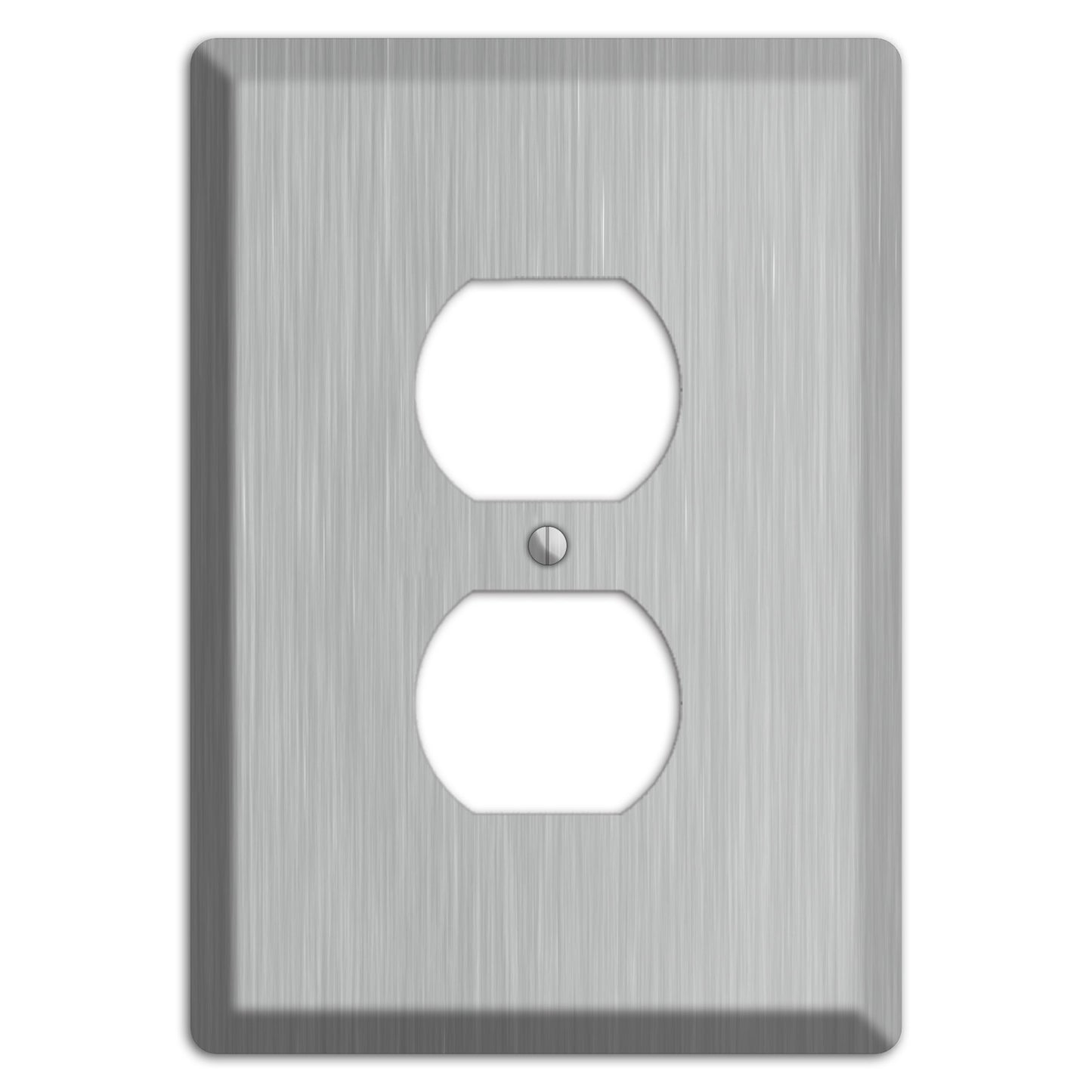 Brushed Stainless Steel Duplex Outlet Wallplate