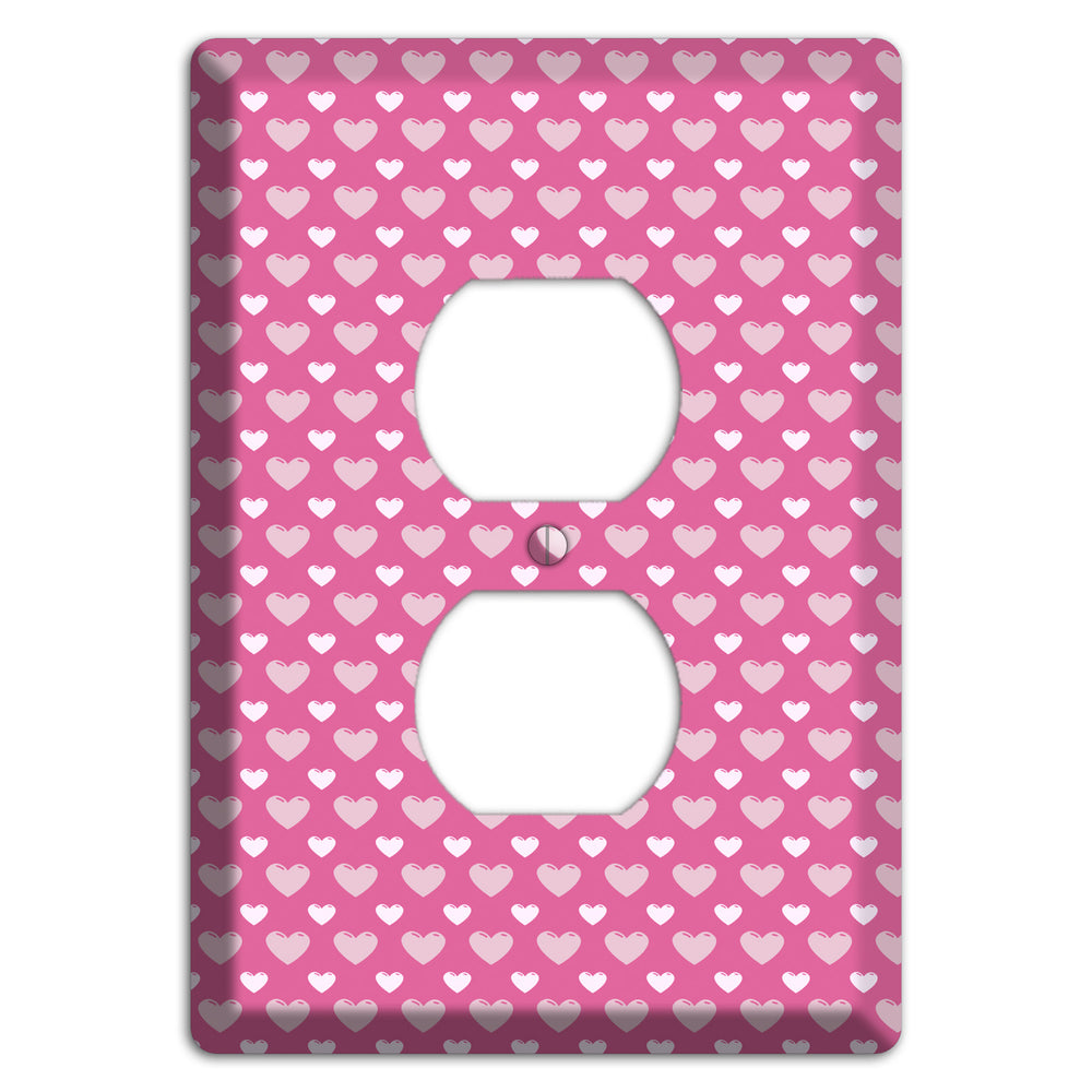 Tiled Small Hearts Duplex Outlet Wallplate