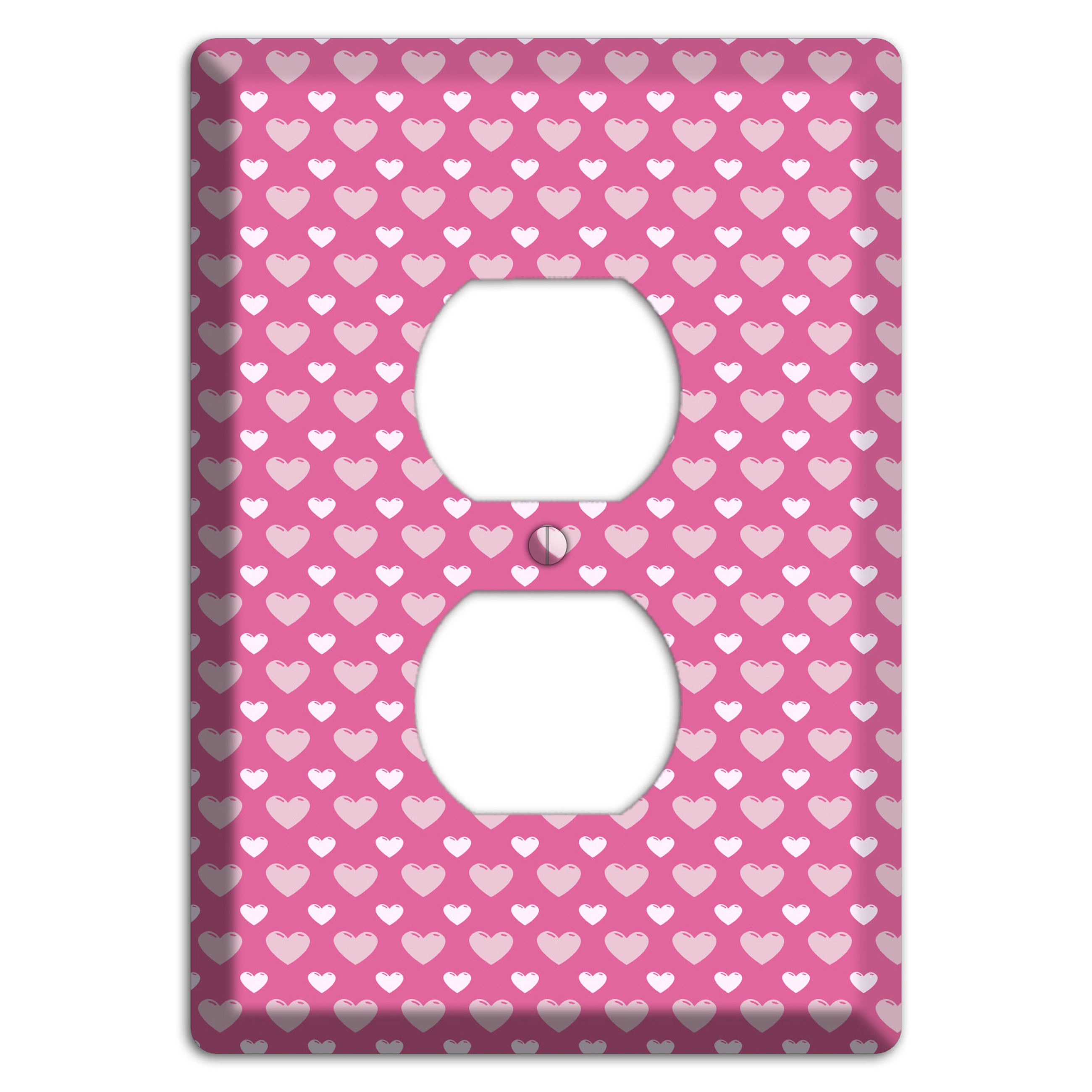 Tiled Small Hearts Duplex Outlet Wallplate