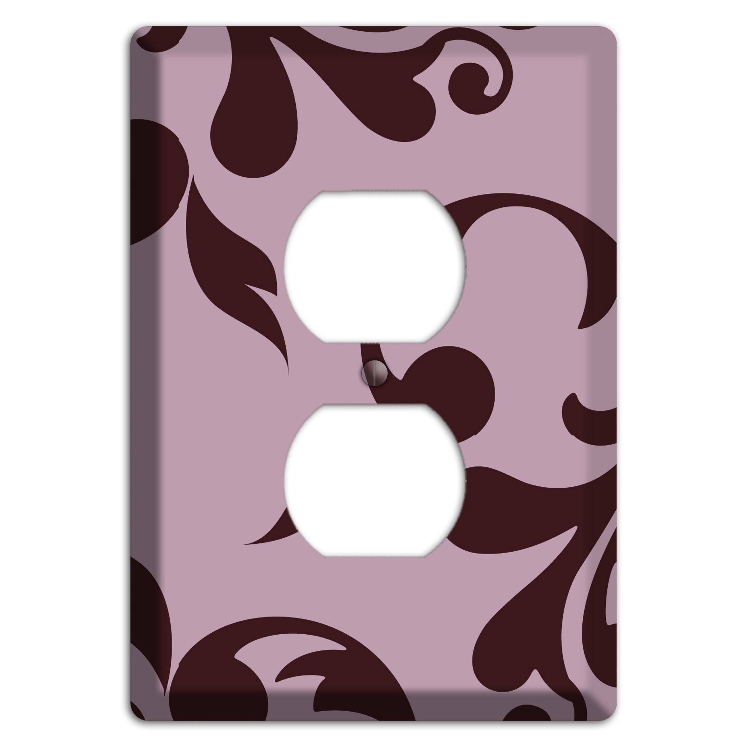 Dusty Rose and Burgundy Toile Duplex Outlet Wallplate