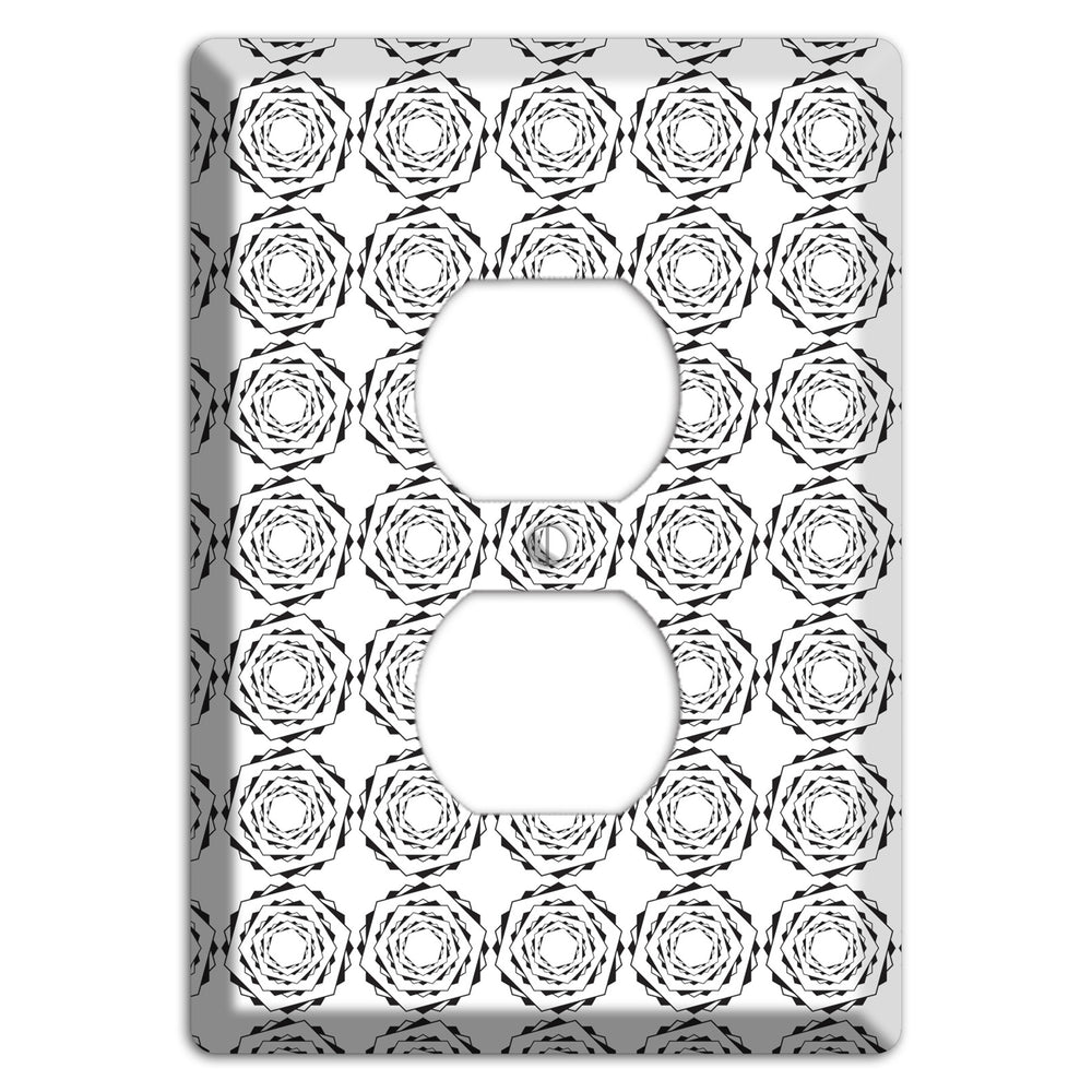 Hexagon Rotation Repeat Duplex Outlet Wallplate