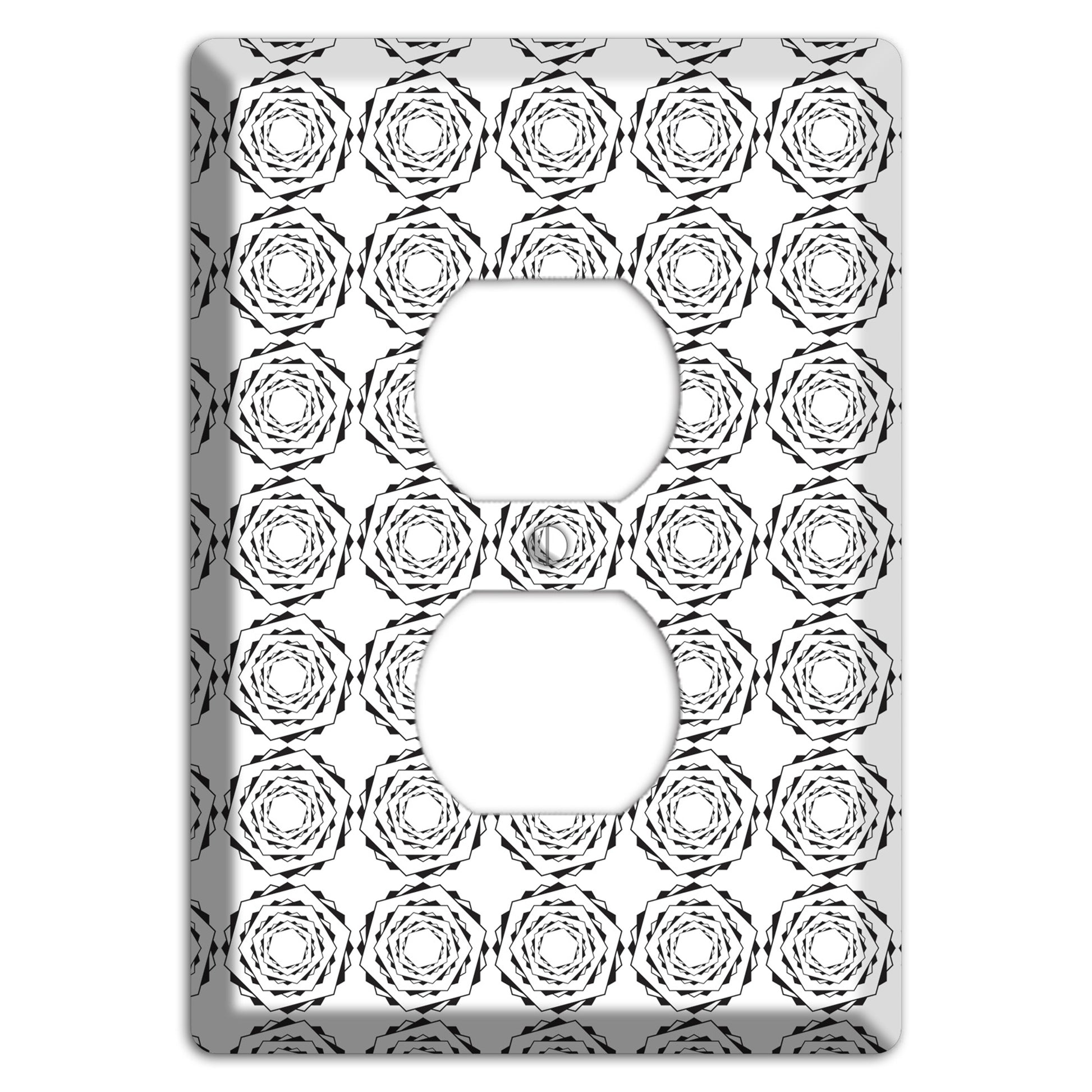 Hexagon Rotation Repeat Duplex Outlet Wallplate