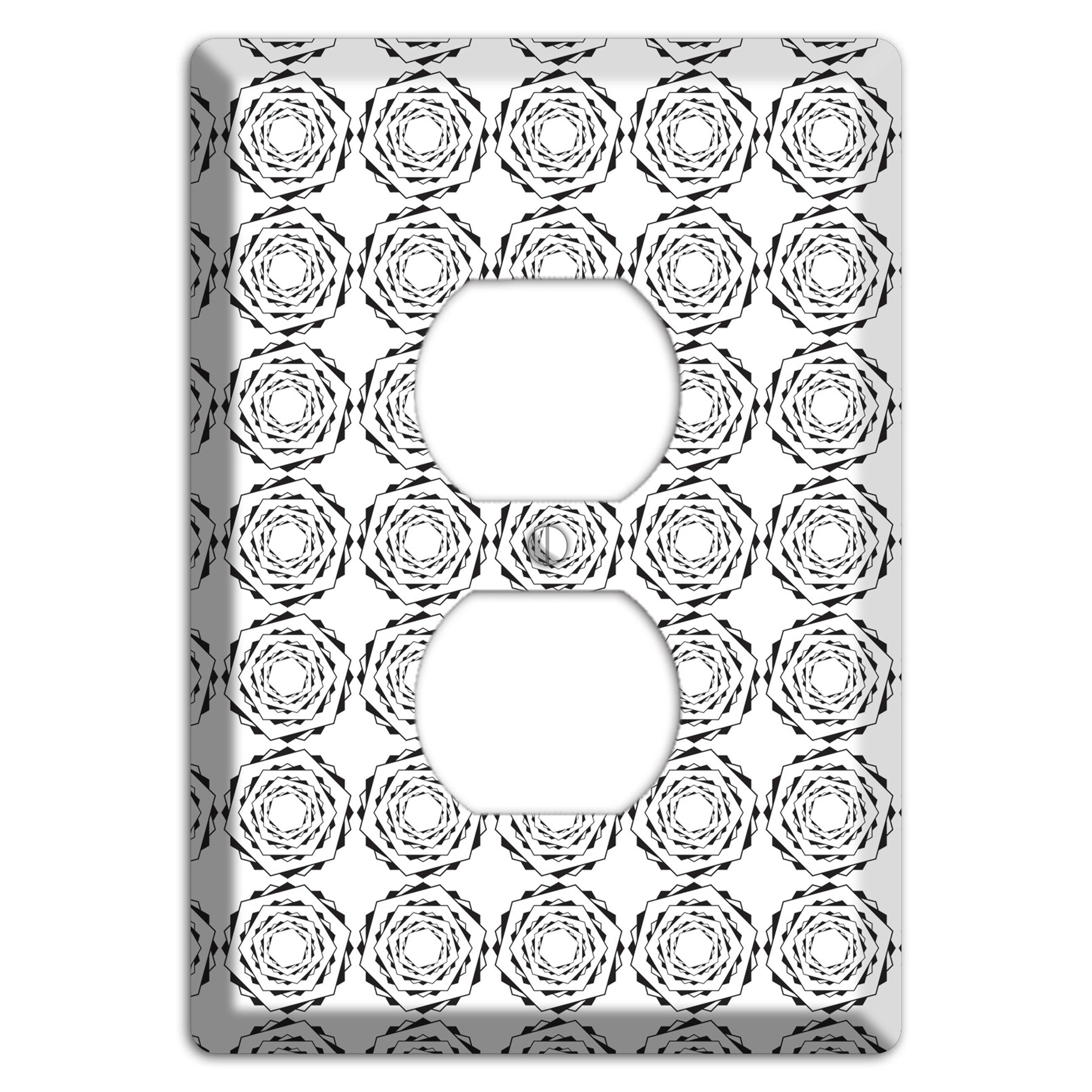 Hexagon Rotation Repeat Duplex Outlet Wallplate