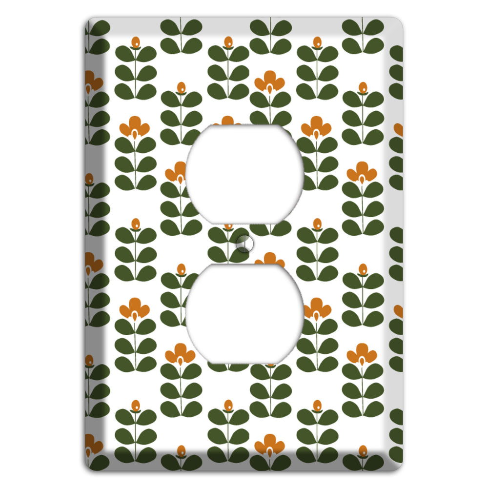 Green Small Sprouts Duplex Outlet Wallplate
