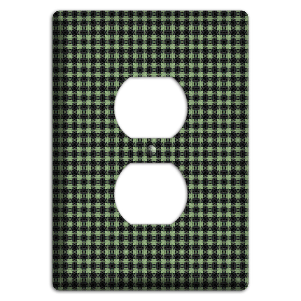 Multi Green Basket Check Duplex Outlet Wallplate