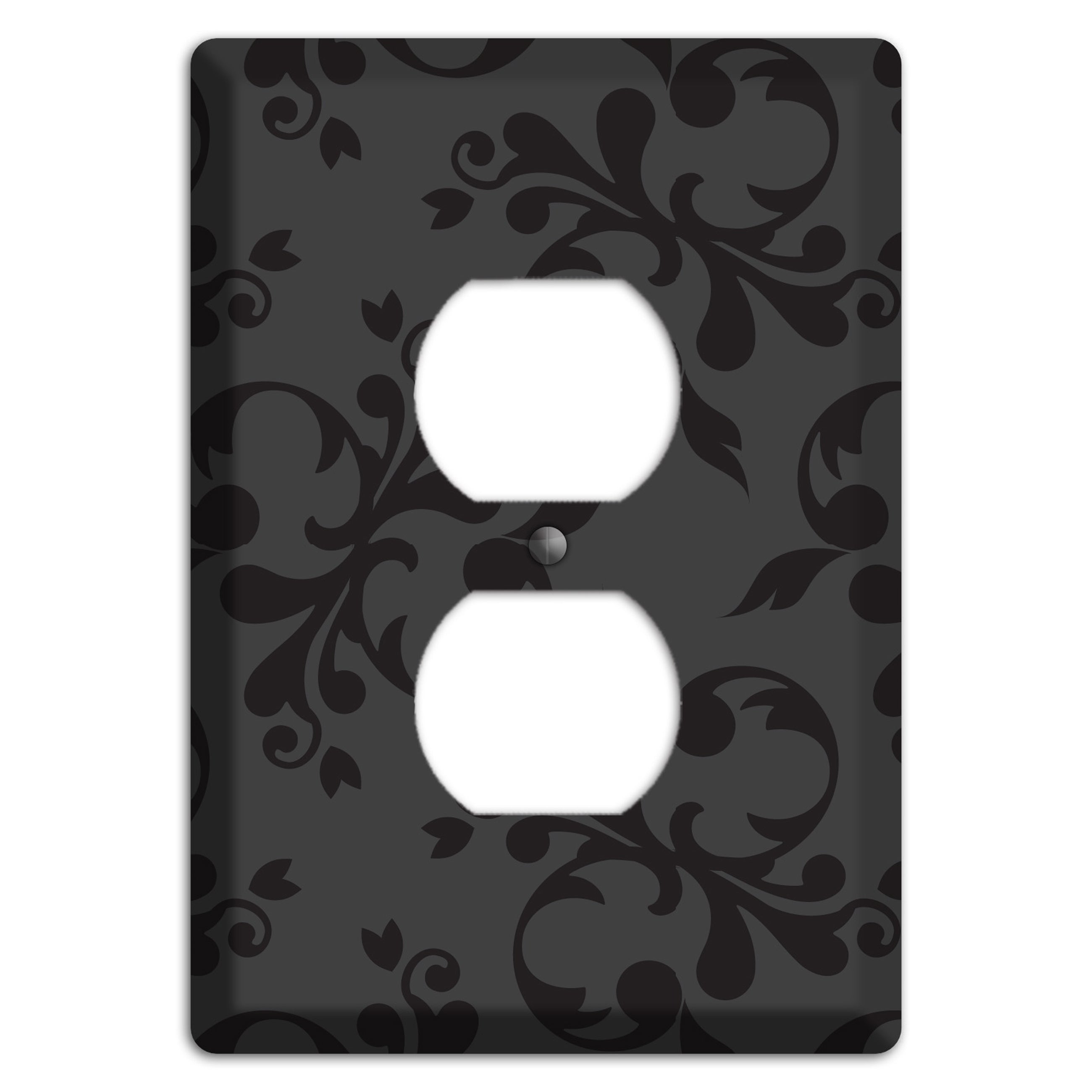 Grey Victorian Toile Duplex Outlet Wallplate