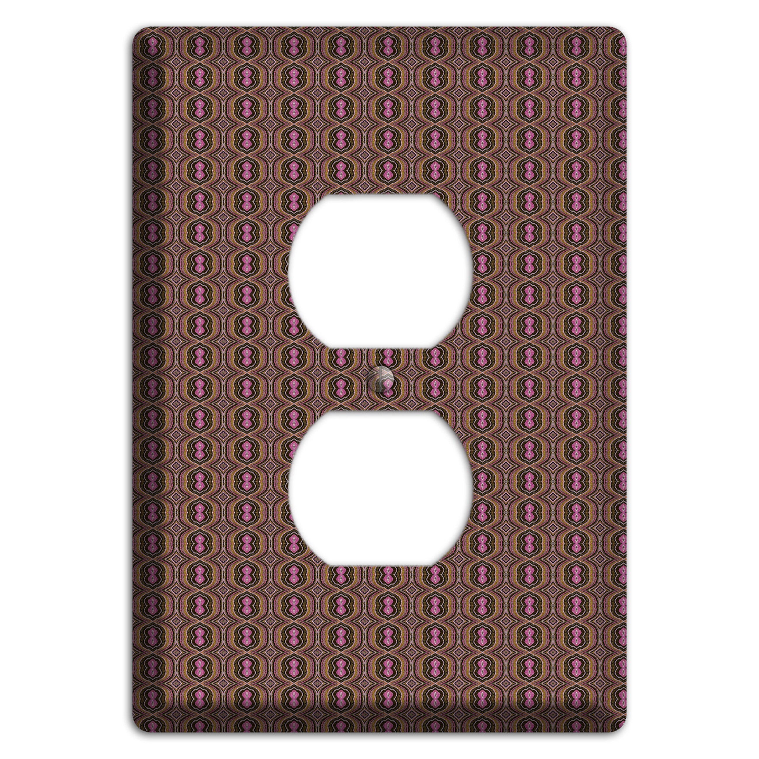 Brown Tapestry Duplex Outlet Wallplate
