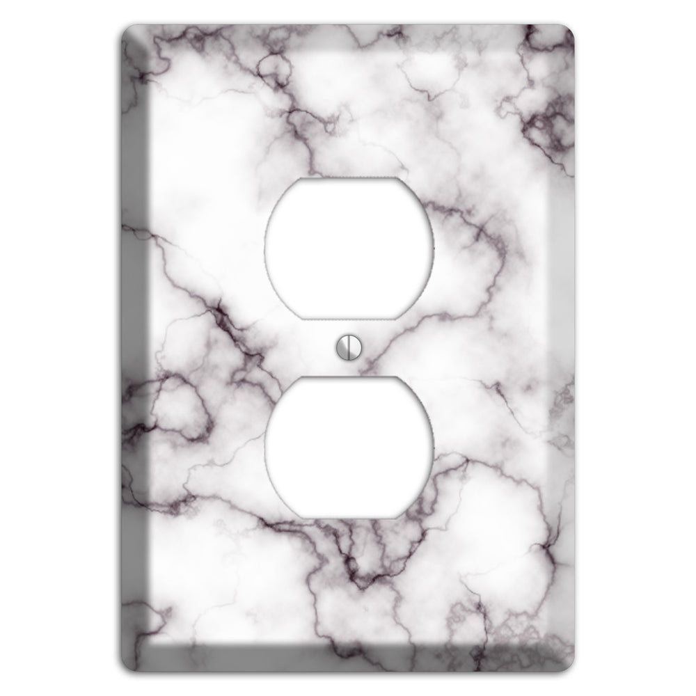 Black Stained Marble Duplex Outlet Wallplate
