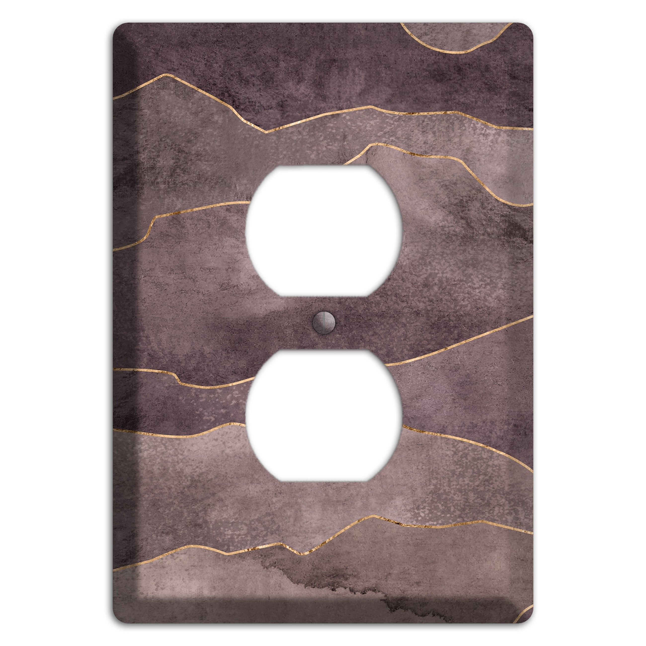Plum Mountain Range Duplex Outlet Wallplate