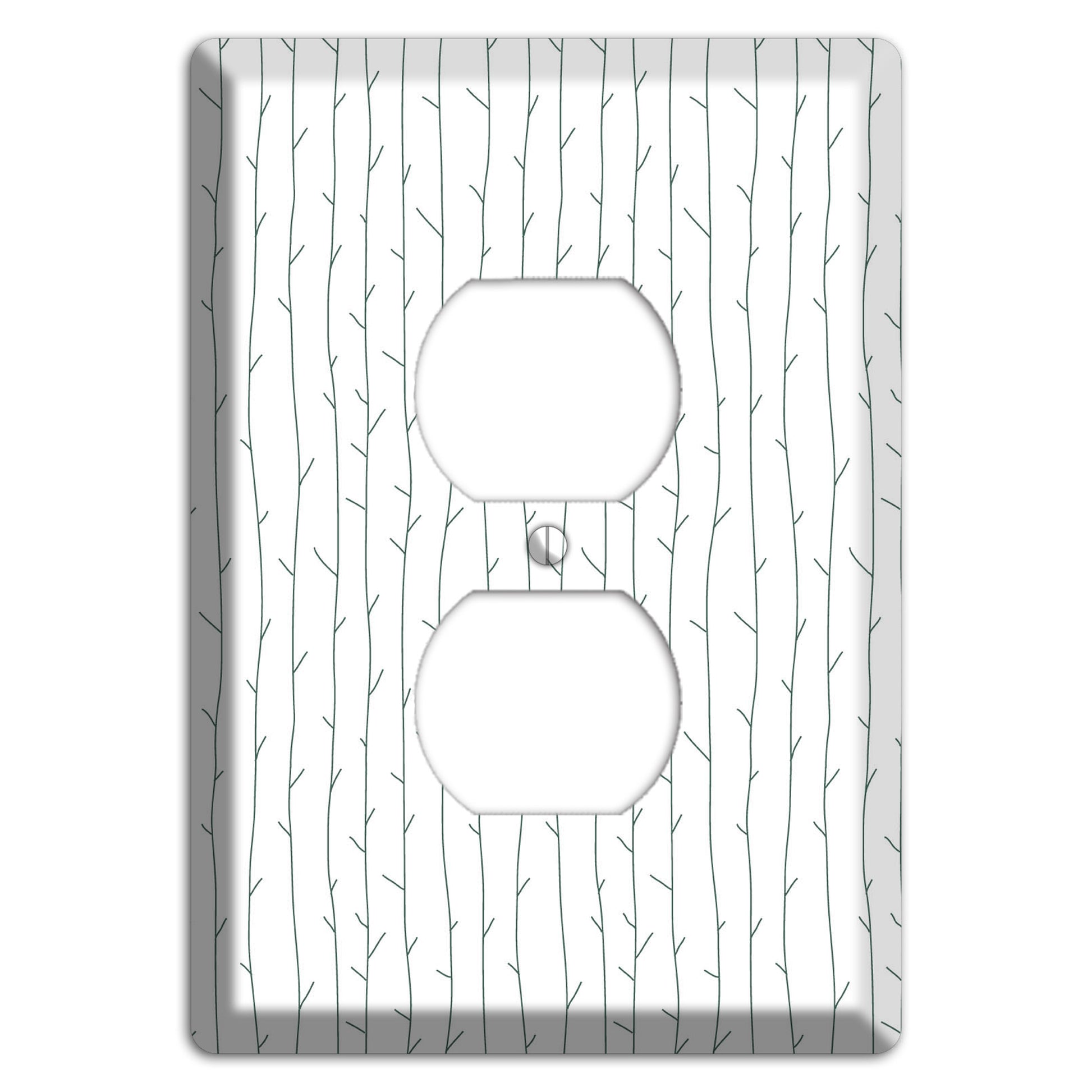 Leaves Style D Duplex Outlet Wallplate