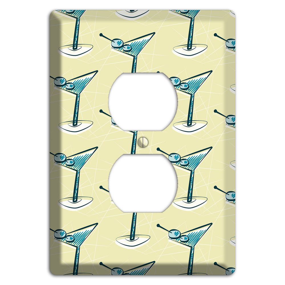 Yellow Martini Duplex Outlet Wallplate