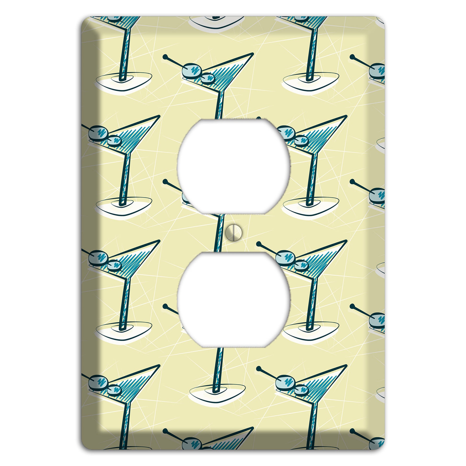 Yellow Martini Duplex Outlet Wallplate