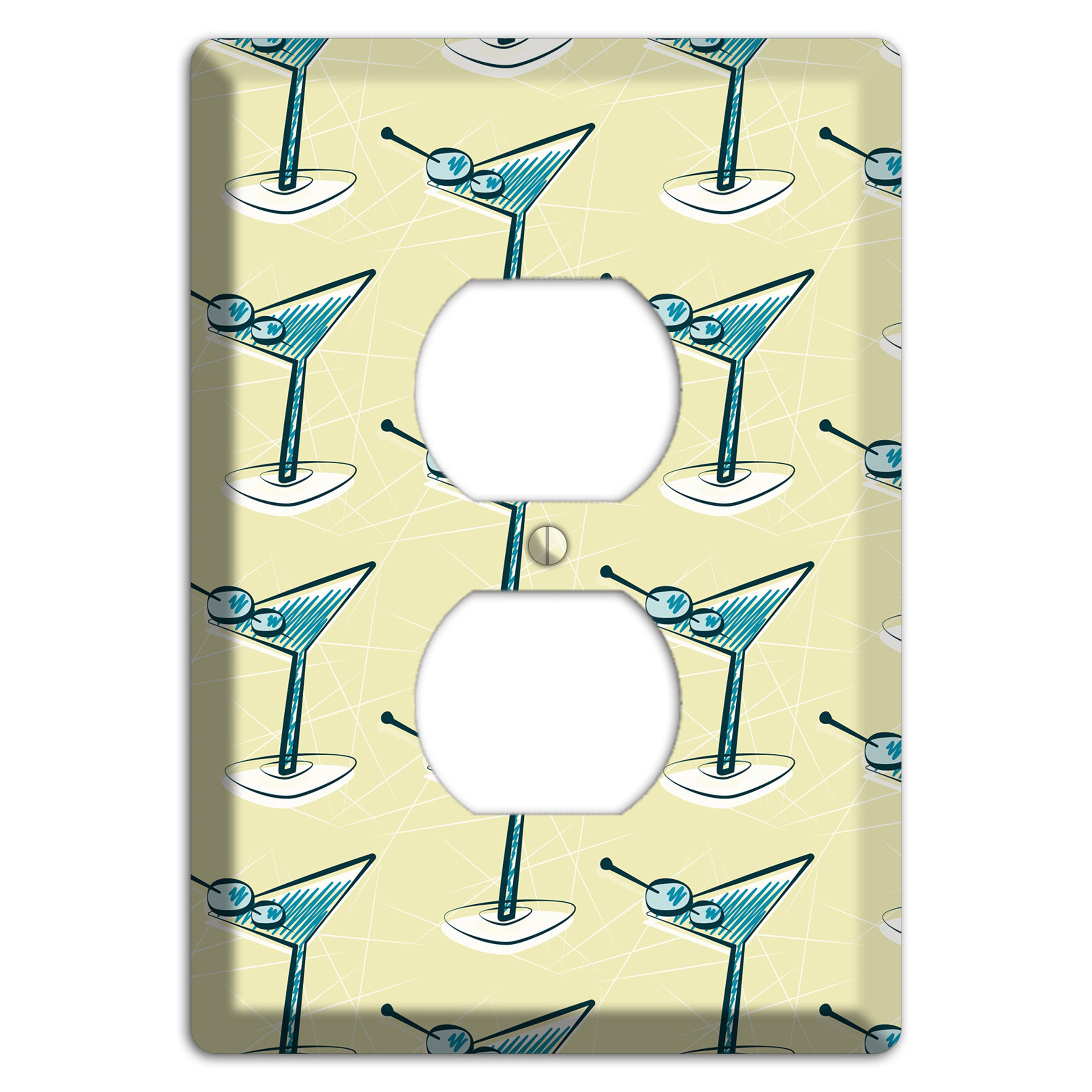Yellow Martini Duplex Outlet Wallplate