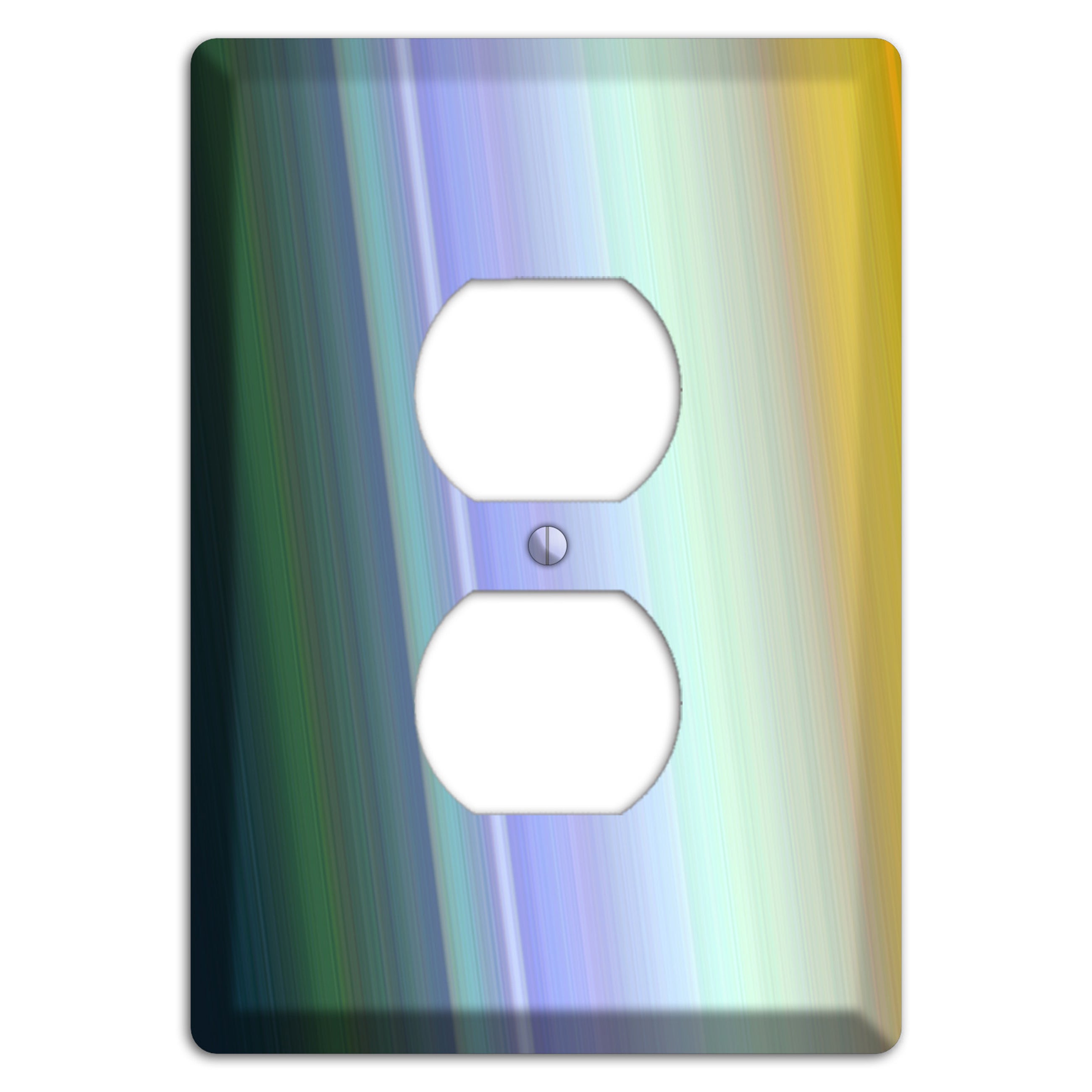 Green Teal Lavender Yellow Ray of Light Duplex Outlet Wallplate
