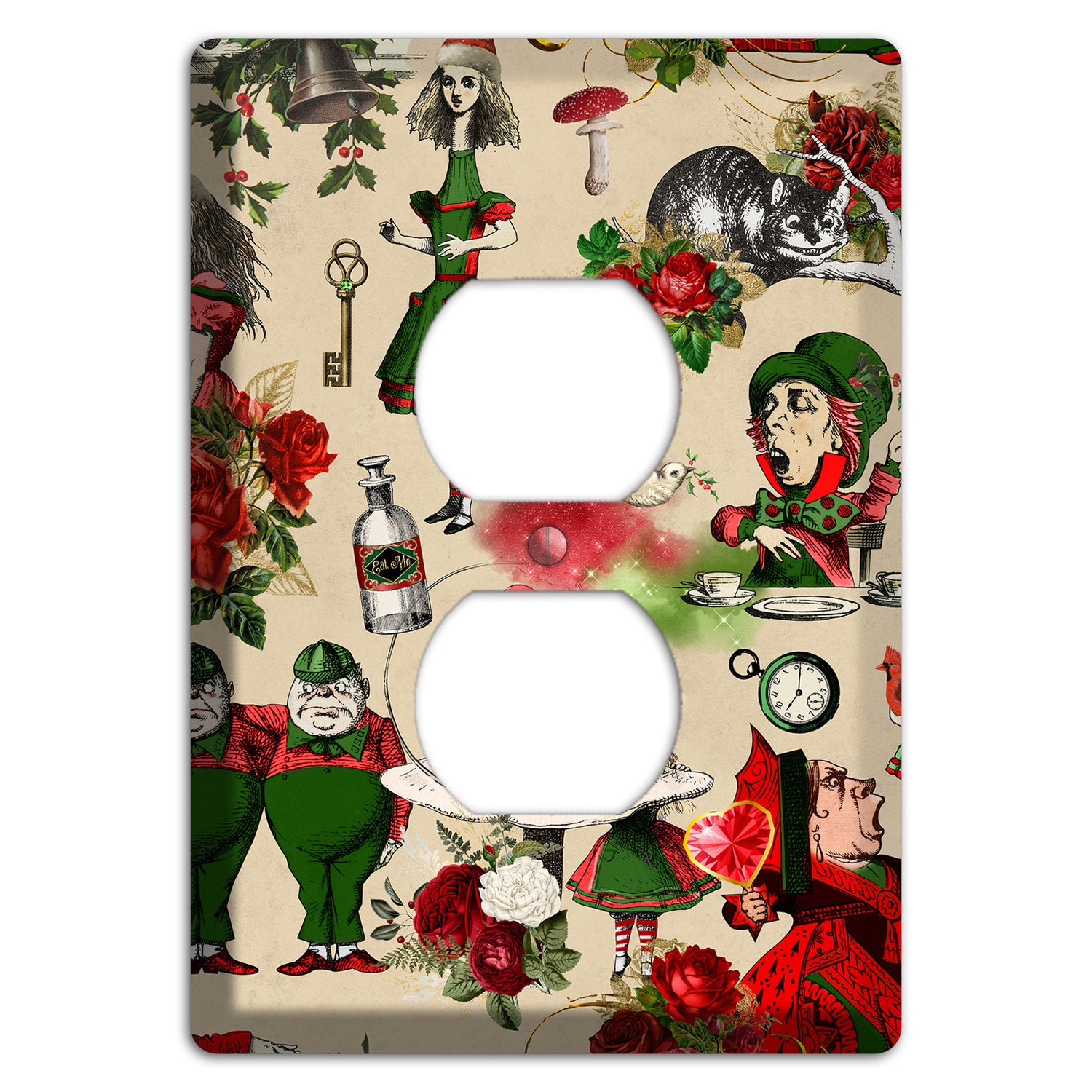 Holiday in Wonderland Characters Duplex Outlet Wallplate